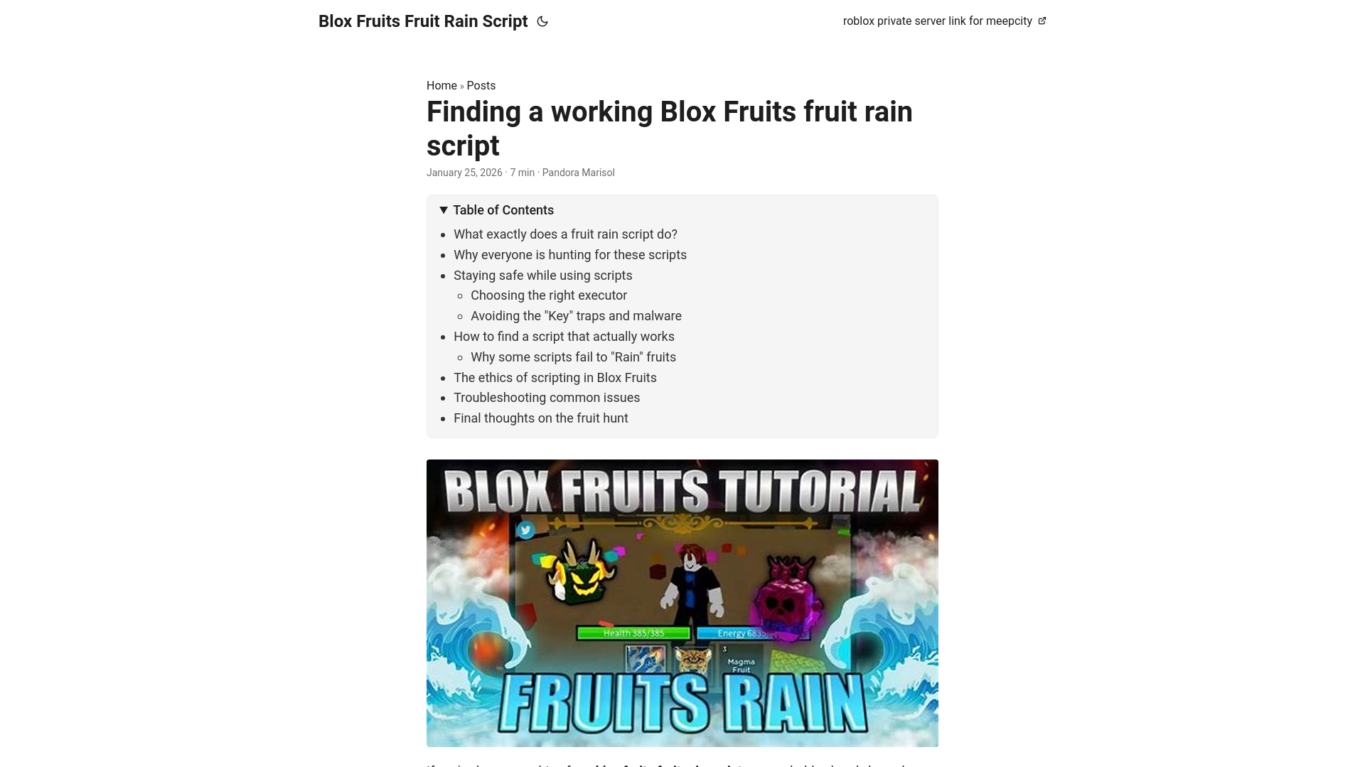 website screenshot of https://blox-fruits-fruit-rain-script.pages.dev/