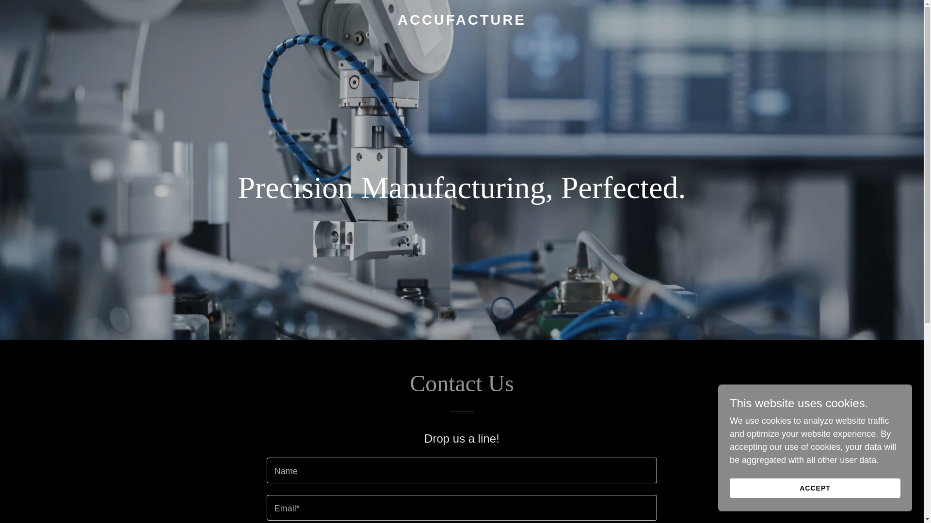 website screenshot of https://accufacture.ca/