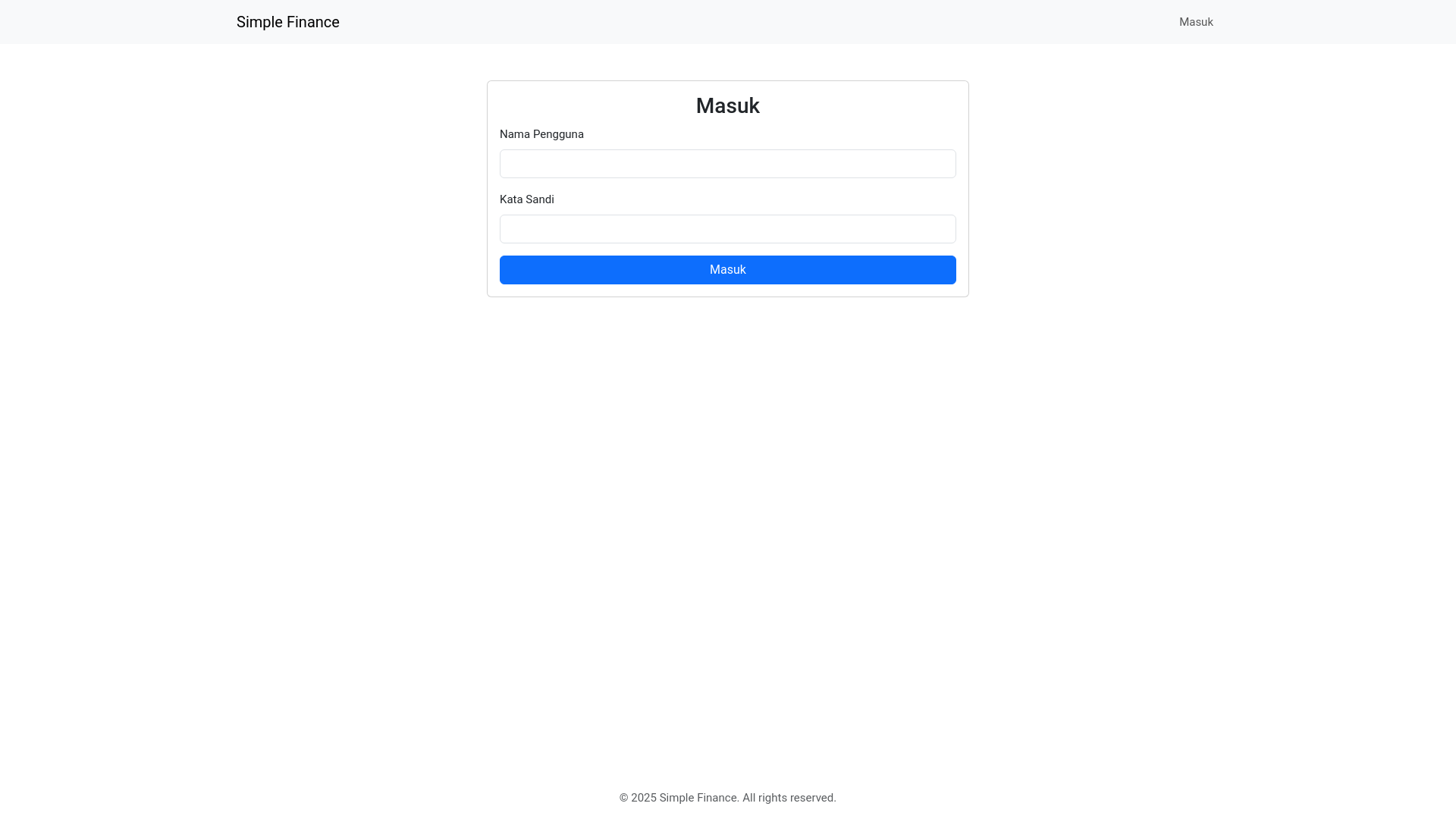 website screenshot of https://simple-finance.pages.dev/