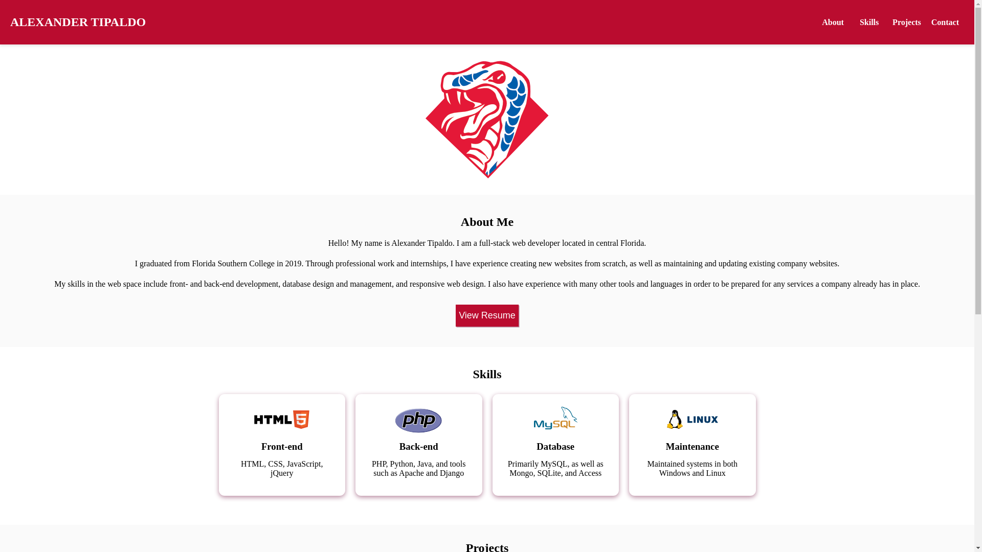 website screenshot of https://atipaldo.net/