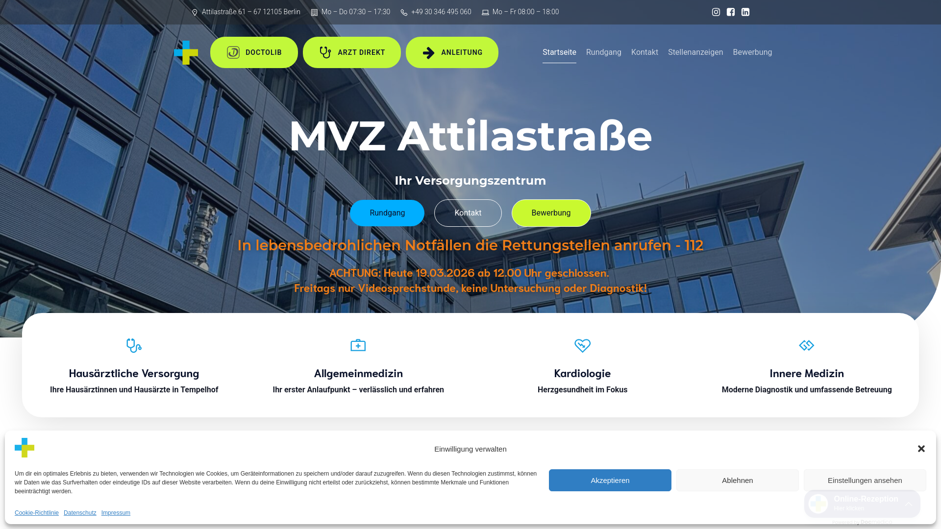 website screenshot of https://hausarzt-kardio-atillastrasse.de