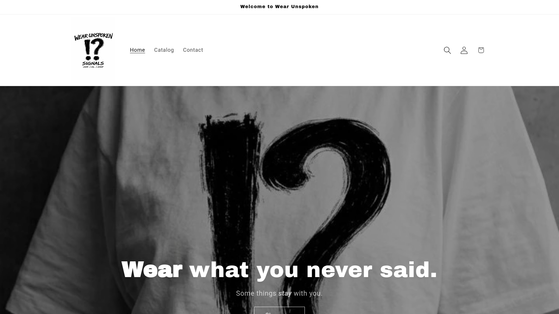 website screenshot of https://wearunspoken.nl/