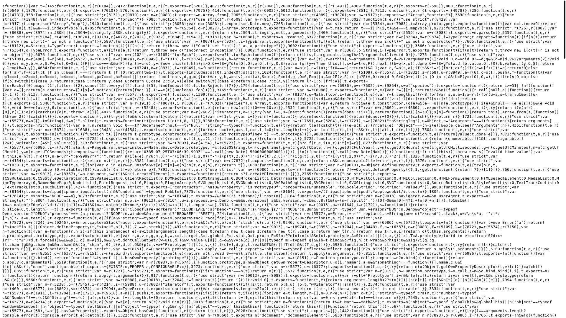 website screenshot of https://qsvbi.space/script/ut.js?cb=1751398716232