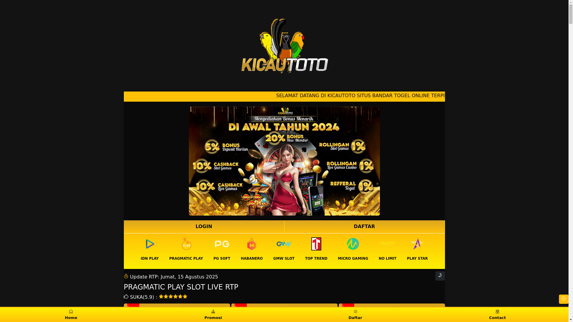 website screenshot of https://rtpkicauterbaik.org/