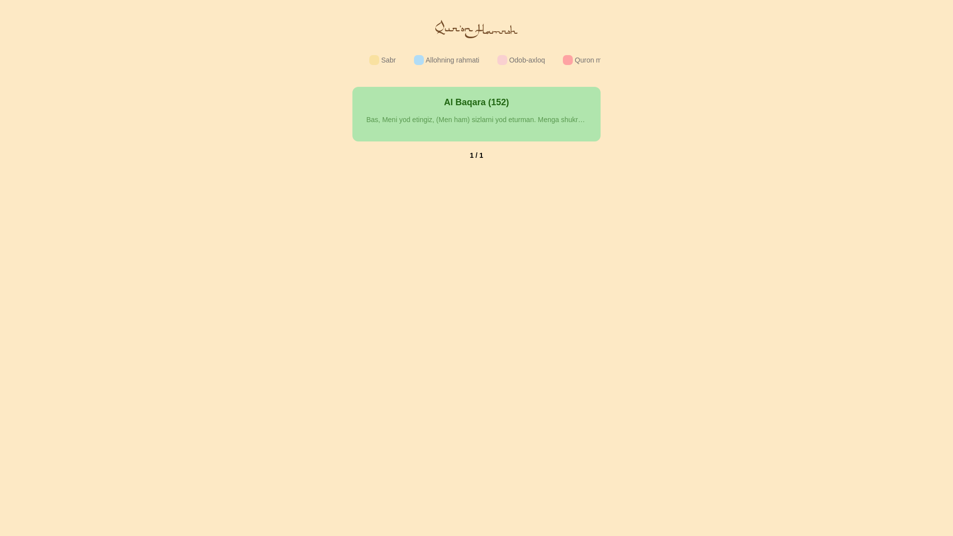 website screenshot of https://quronhamroh.uz/