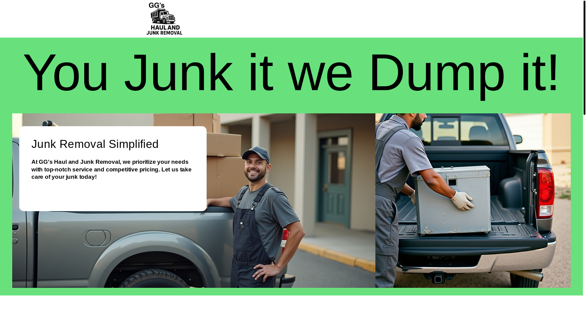 website screenshot of https://ggshaulandjunk.com/