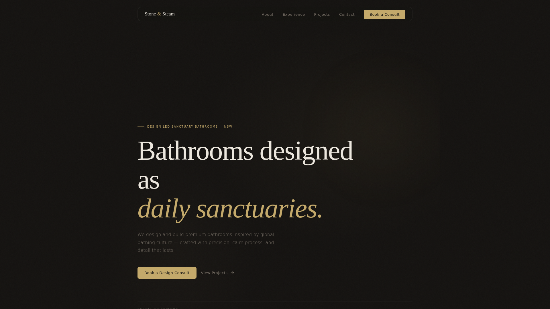 website screenshot of https://stoneandsteam.com.au