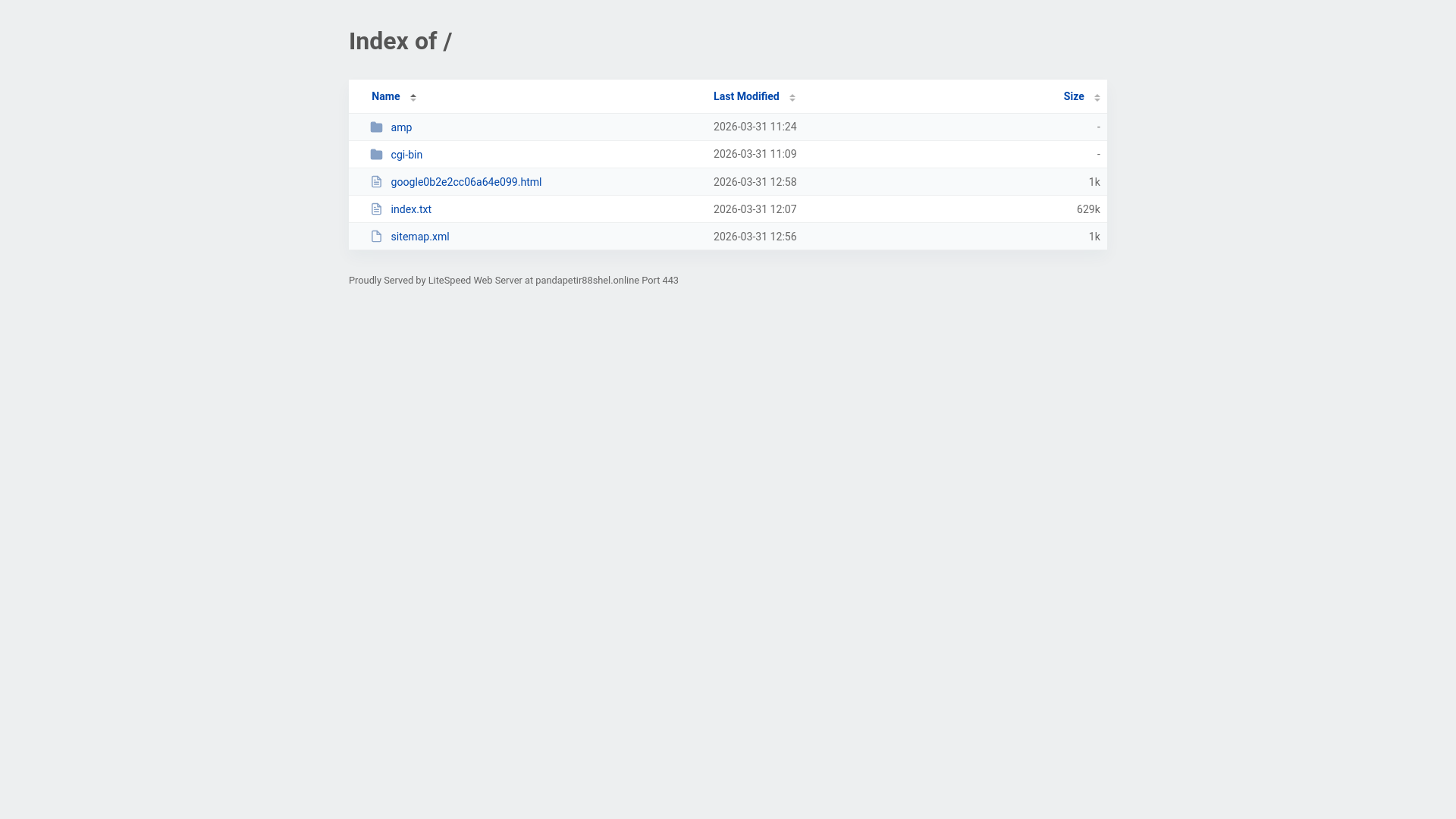 website screenshot of https://pandapetir88shel.online