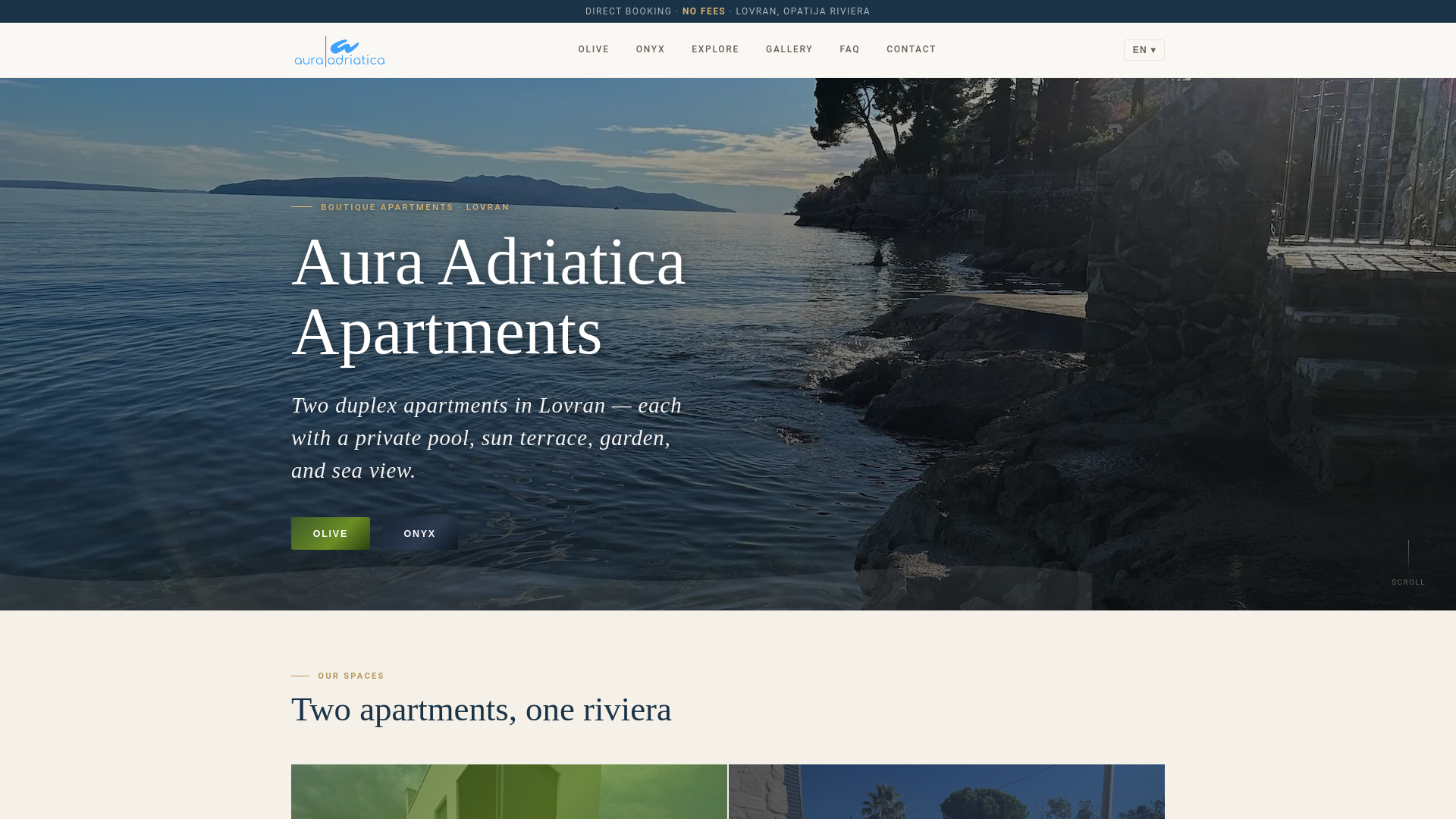 website screenshot of https://auraadriatica-site.pages.dev/