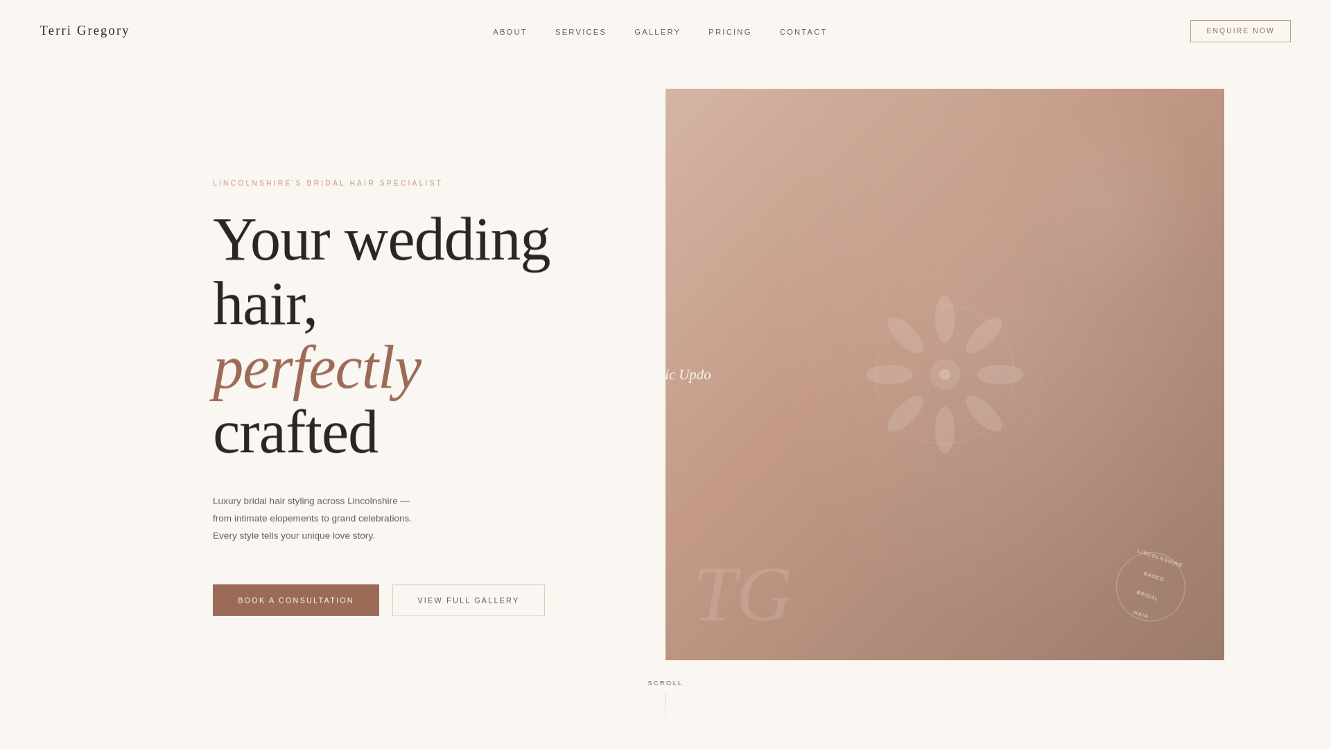 website screenshot of https://lincolnshireweddinghair.co.uk/