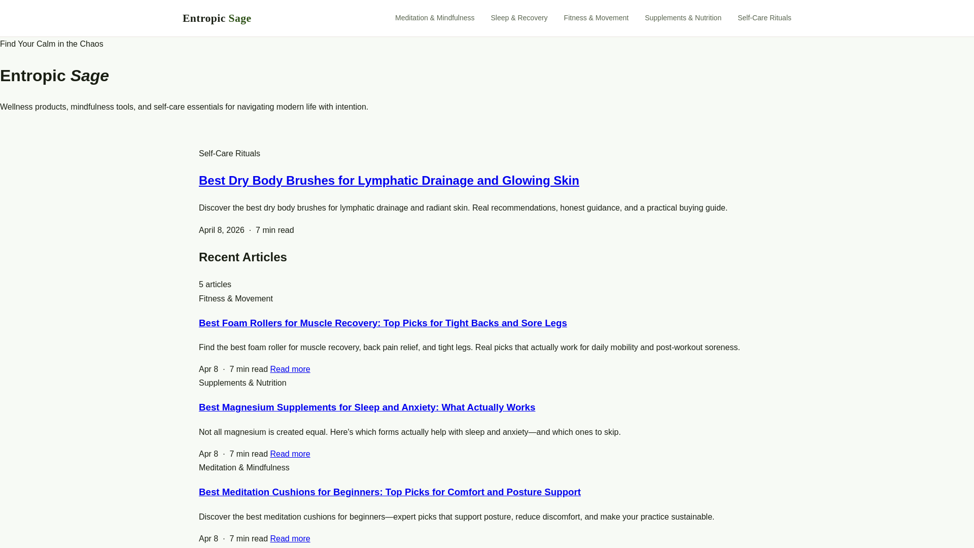 website screenshot of https://entropicsage.pages.dev/