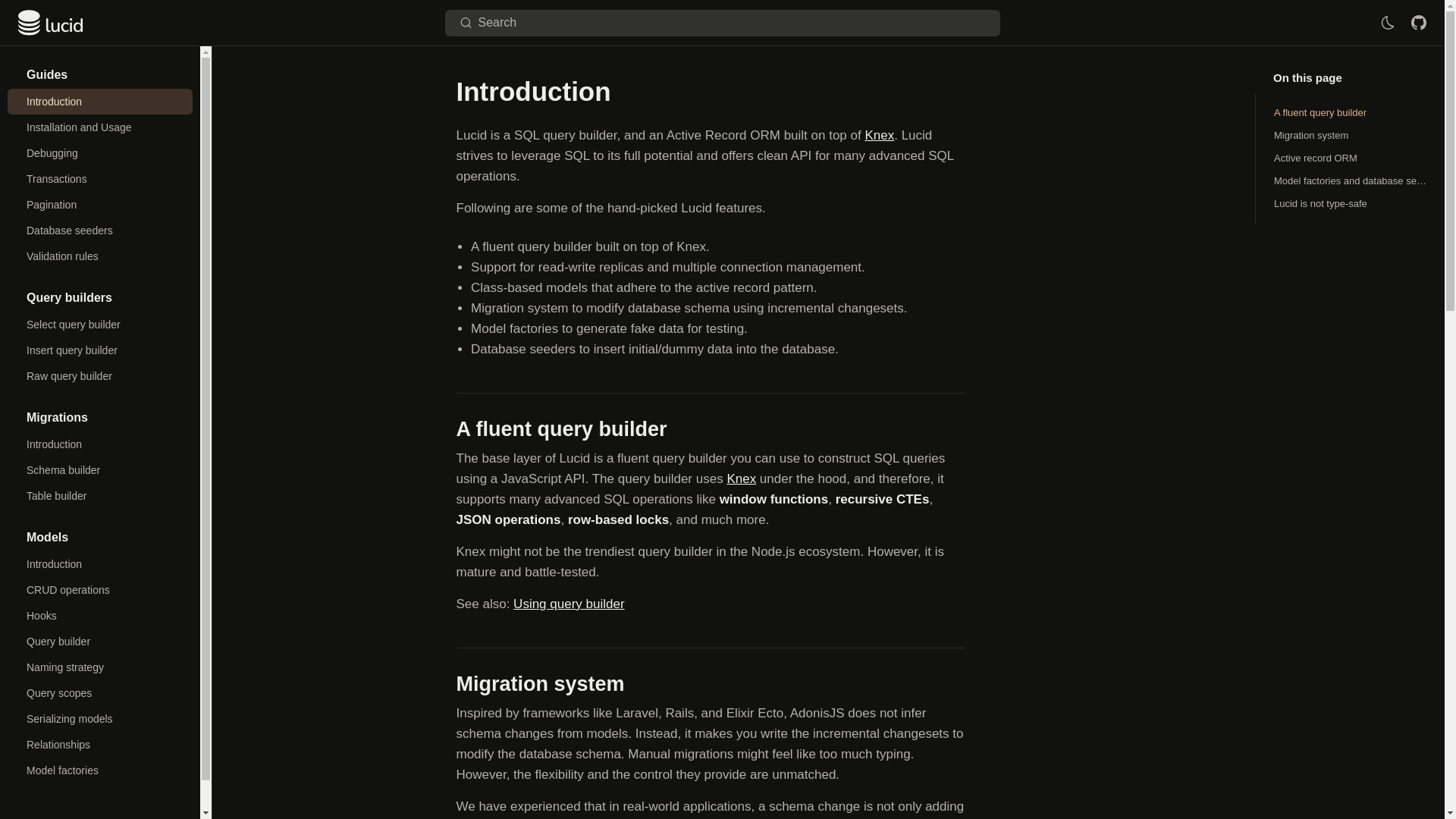 website screenshot of https://lucid-adonisjs-com.pages.dev/