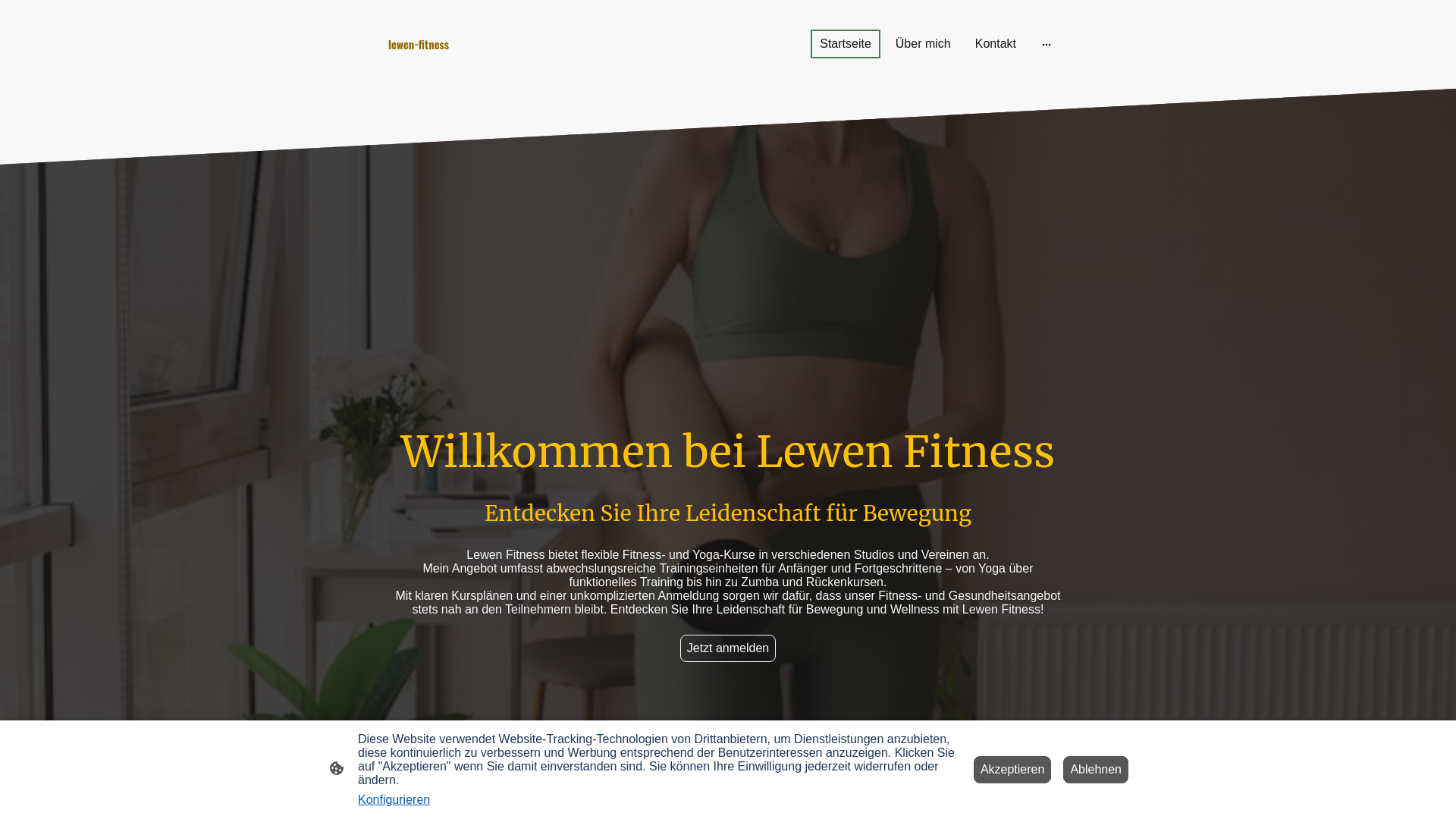 website screenshot of https://lewen-fitness.de/