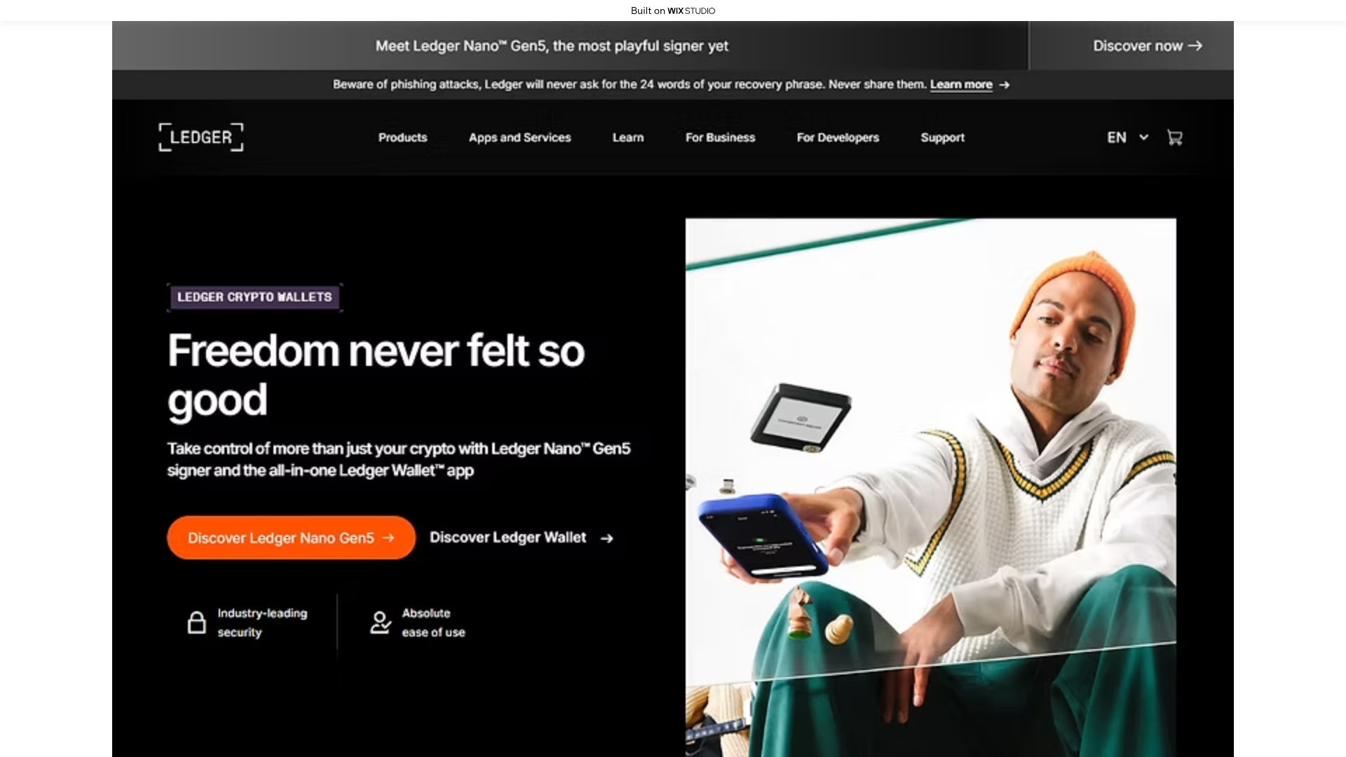 website screenshot of https://homepages-ledgrdcom.wixstudio.com/en-us