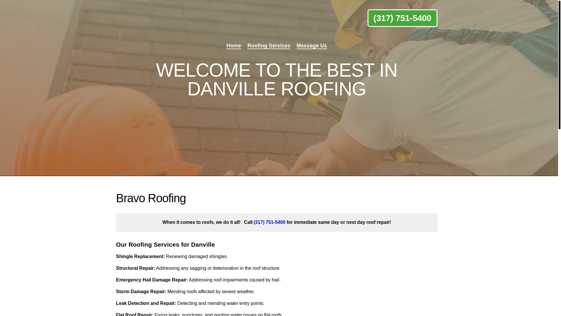 website screenshot of https://firstbravoroofingin.com/