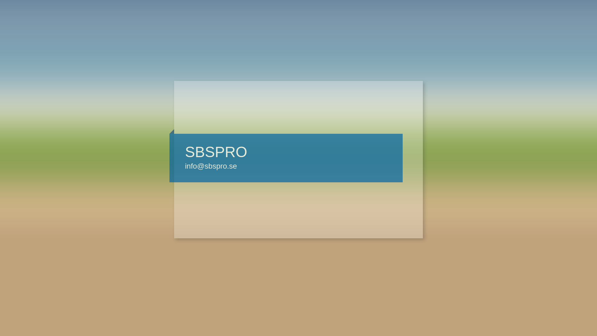 website screenshot of https://sbspro.se/
