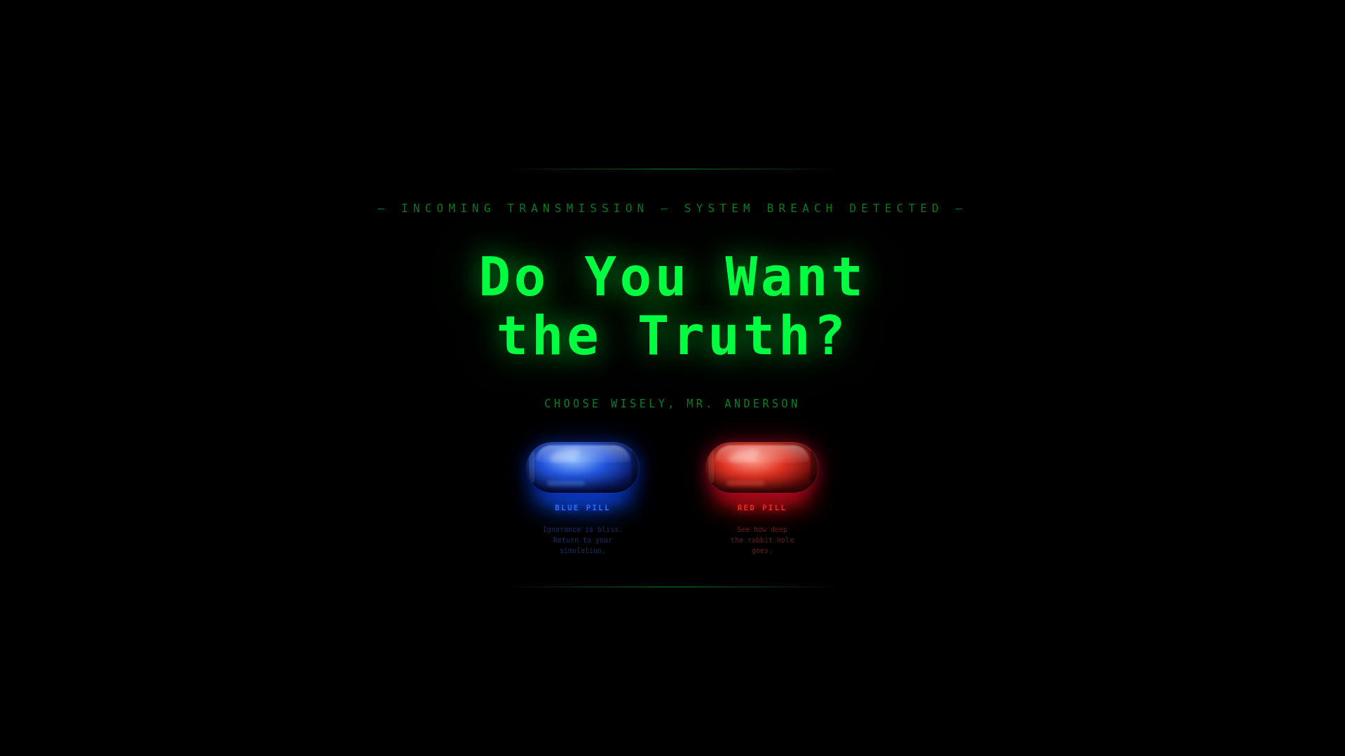 website screenshot of https://agent-smith.wtf/