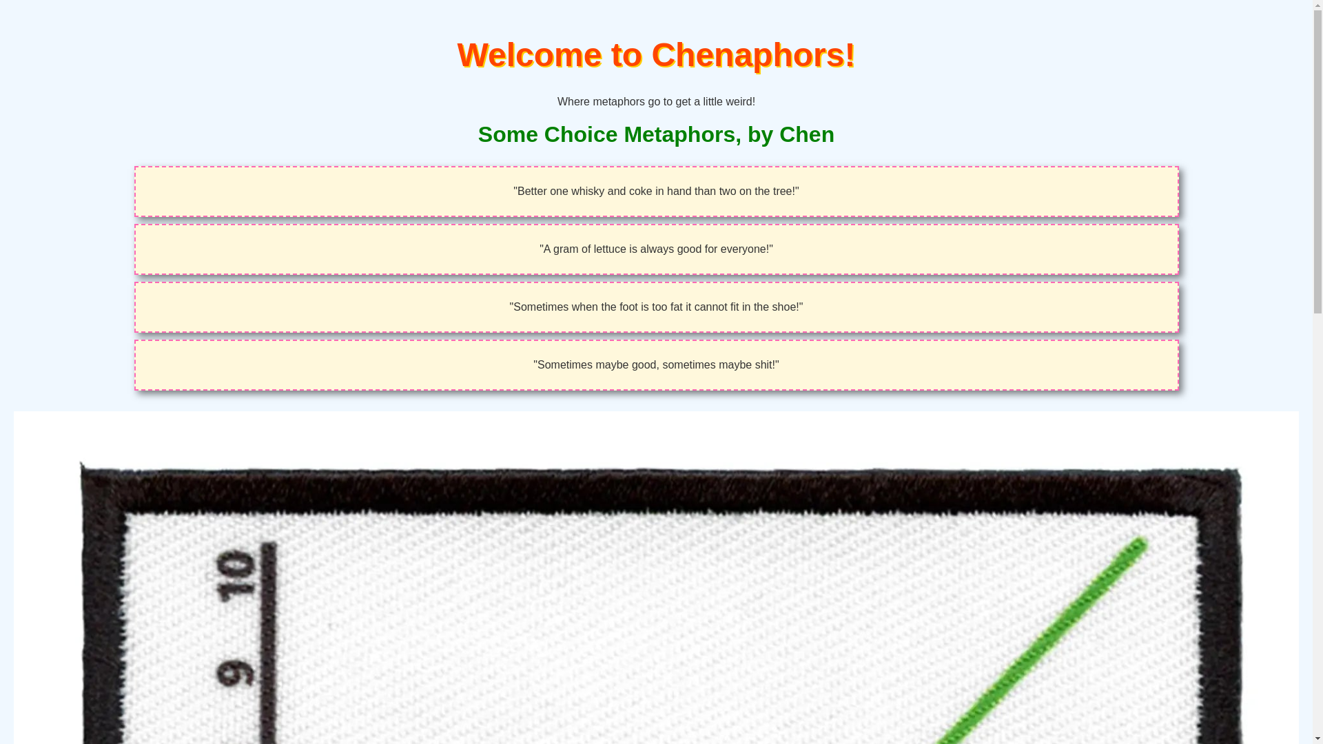 website screenshot of https://chenaphors.com/