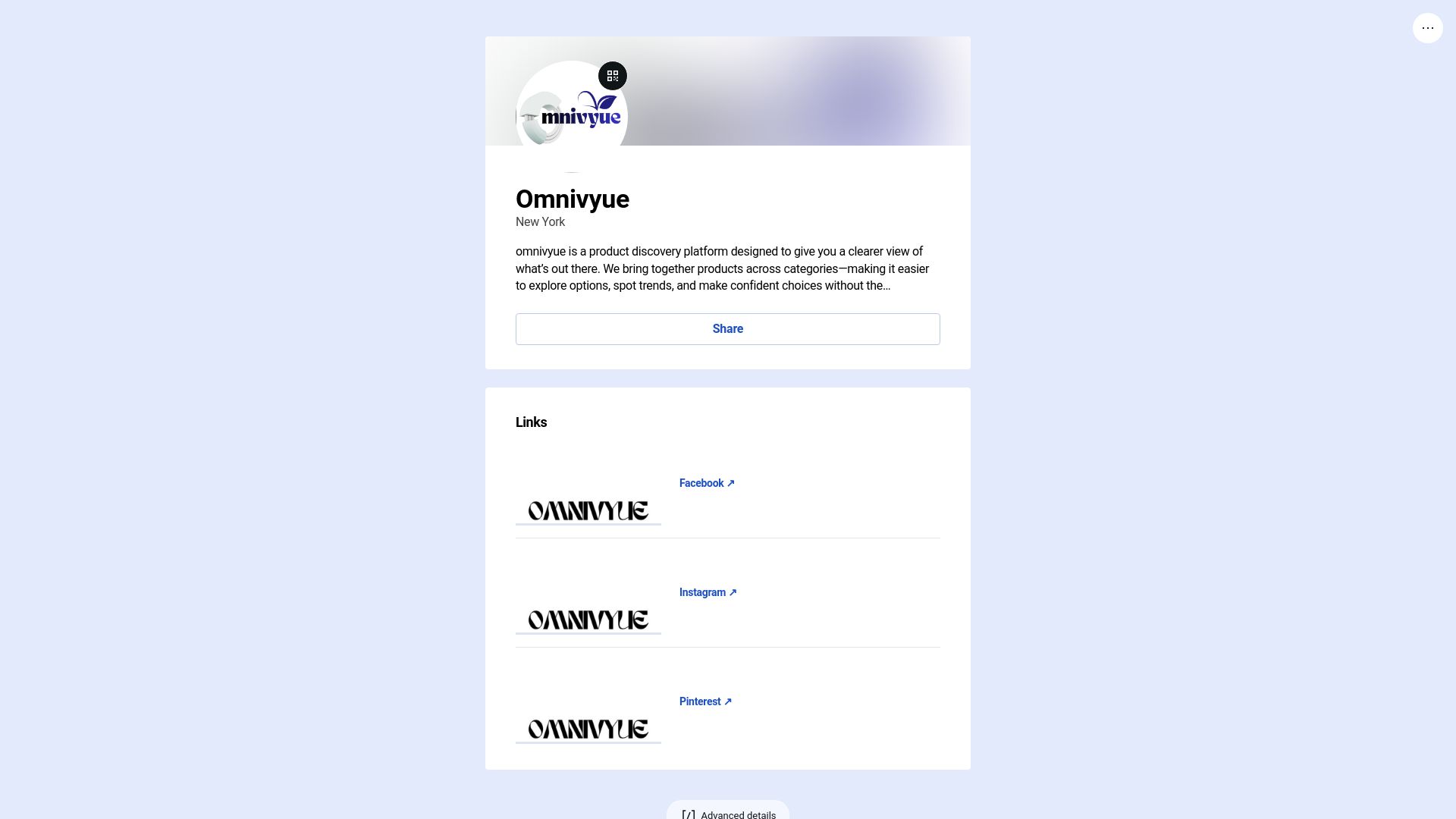 website screenshot of https://omnivyue.social/