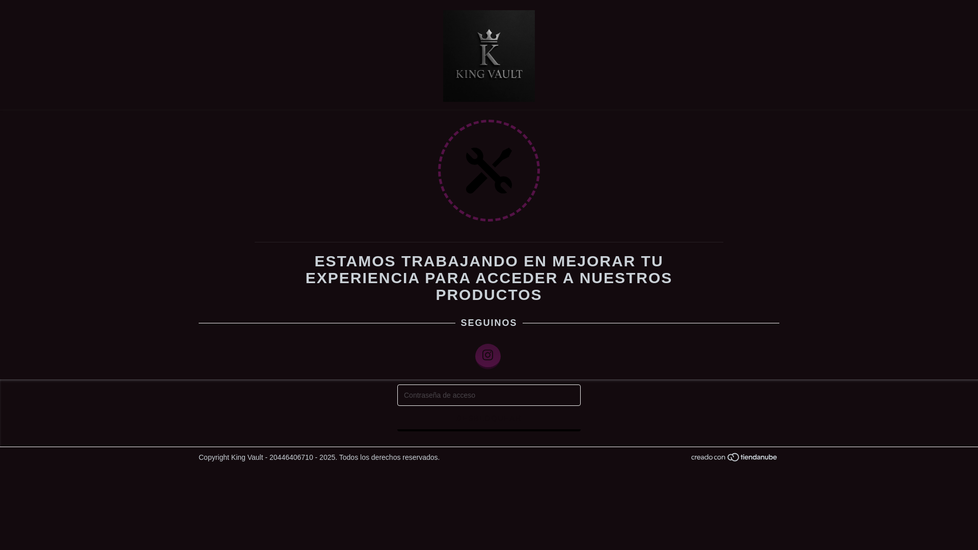 website screenshot of https://kingvault.com.ar/
