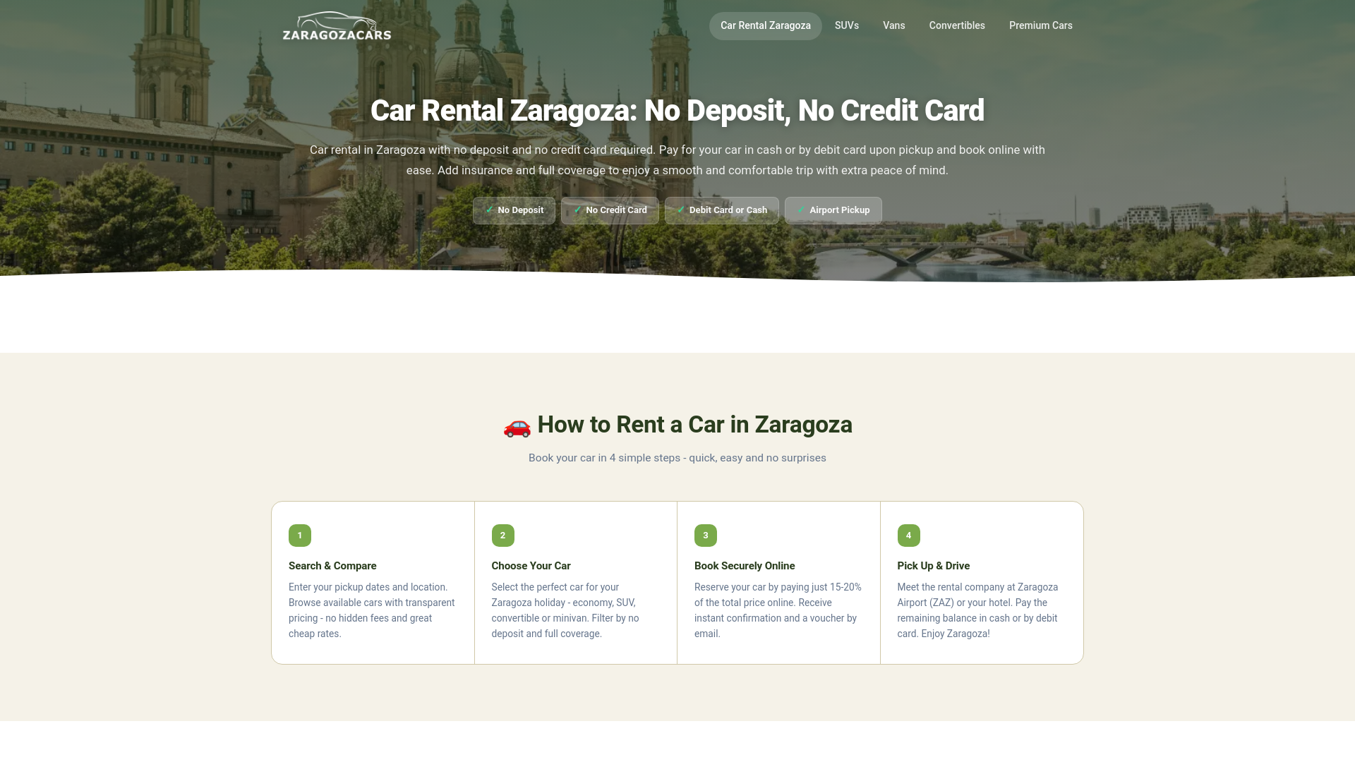 website screenshot of https://zaragozacars.es/