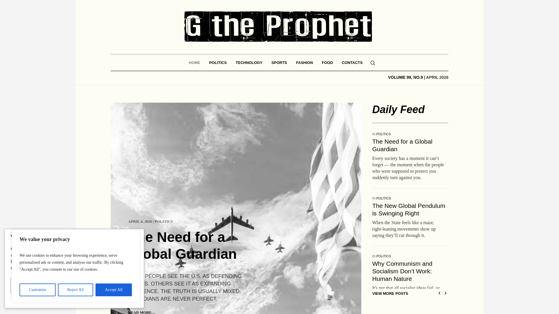 website screenshot of https://gtheprophet.com