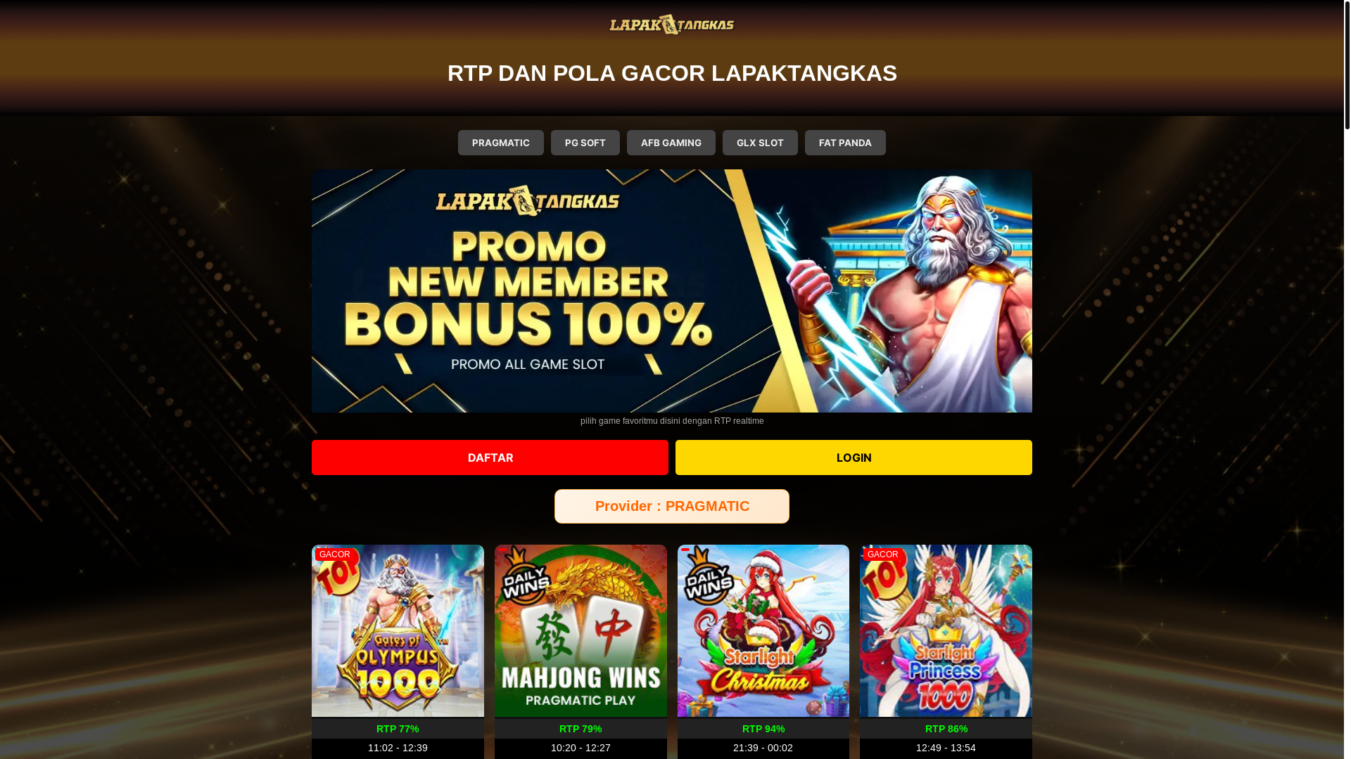 website screenshot of https://rtp1lapaktangkas.pages.dev/