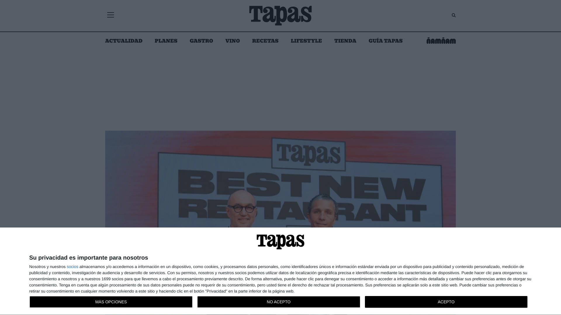 website screenshot of https://tapasmagazine.es