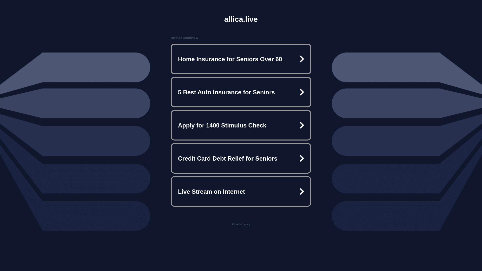 website screenshot of https://allica.live