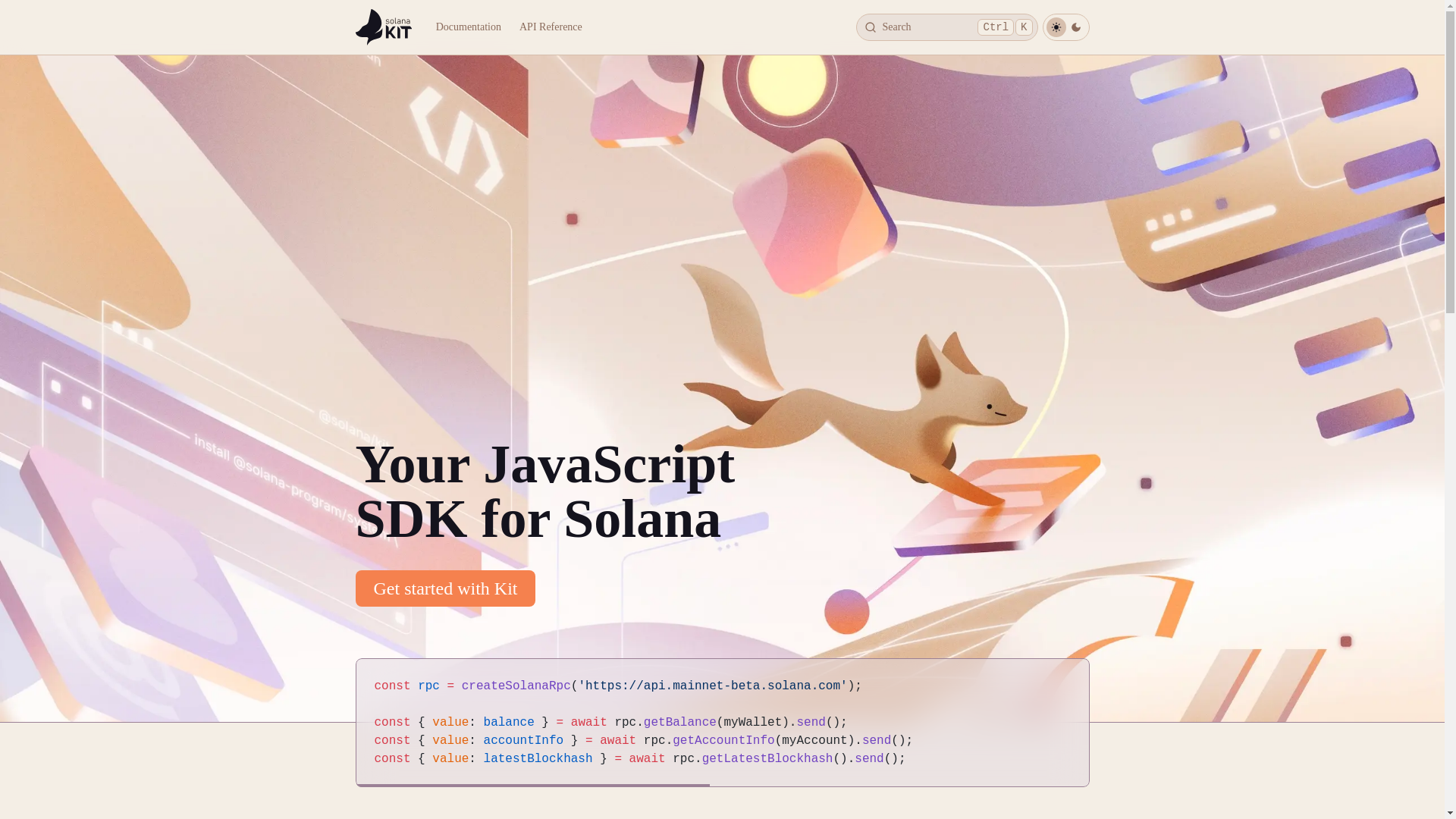 website screenshot of https://solanakit.org/