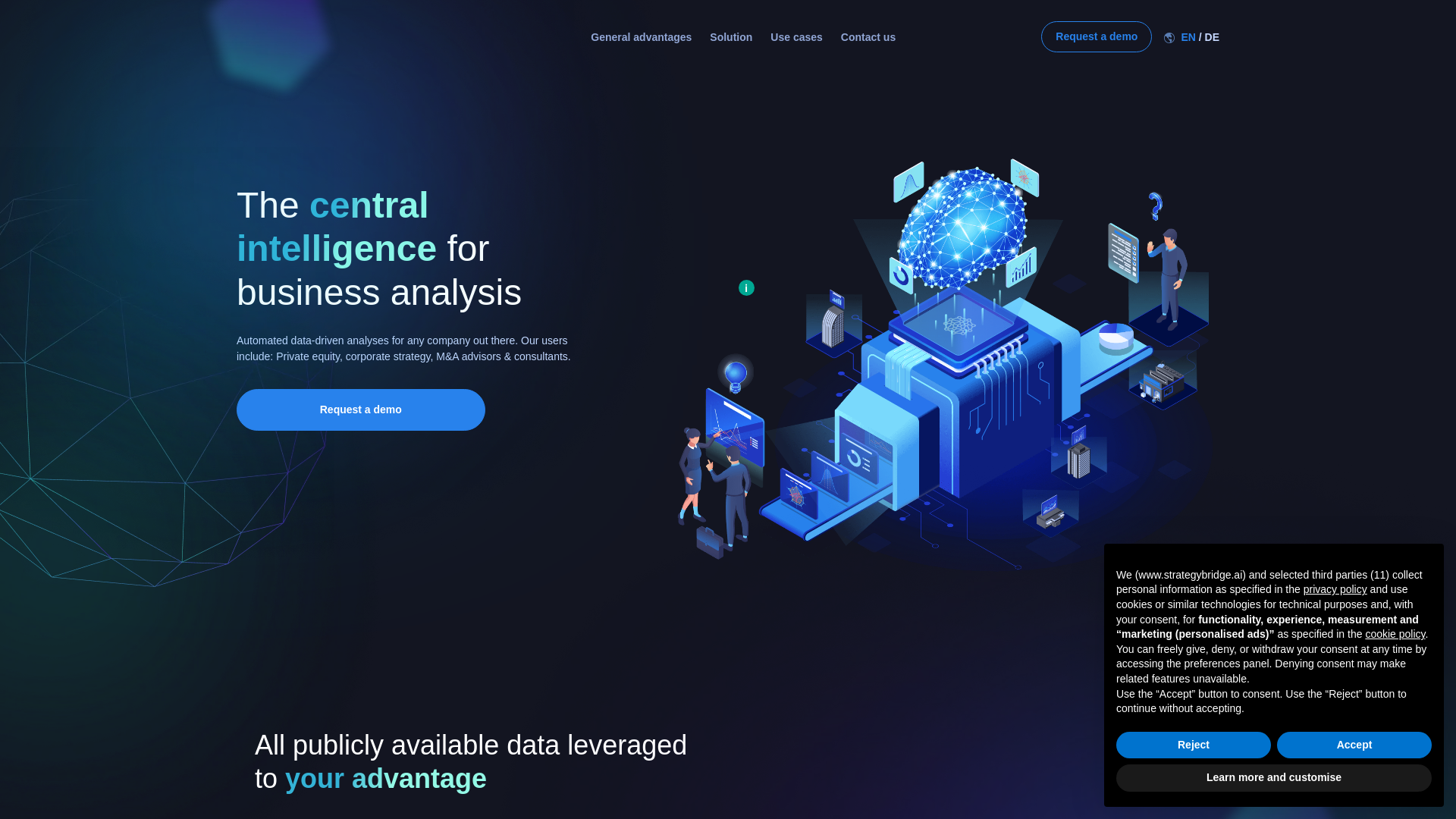 website screenshot of https://strategybridgeintel.com/