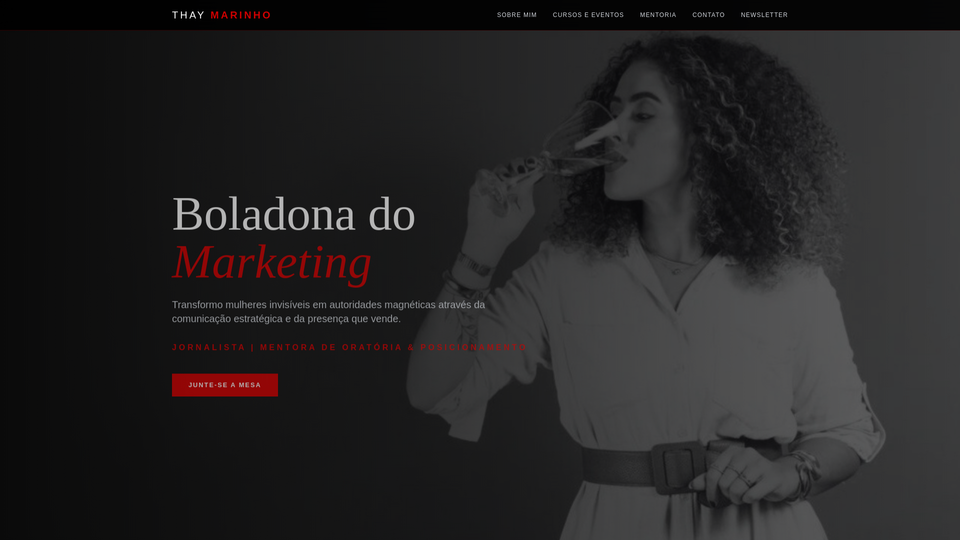 website screenshot of https://thaymarinho.pages.dev/