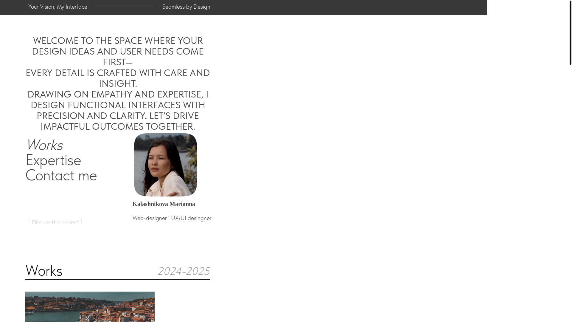 website screenshot of https://kalashnikovamarianna.website/