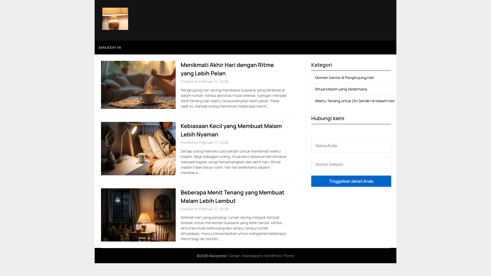 website screenshot of https://navoprese.onl/