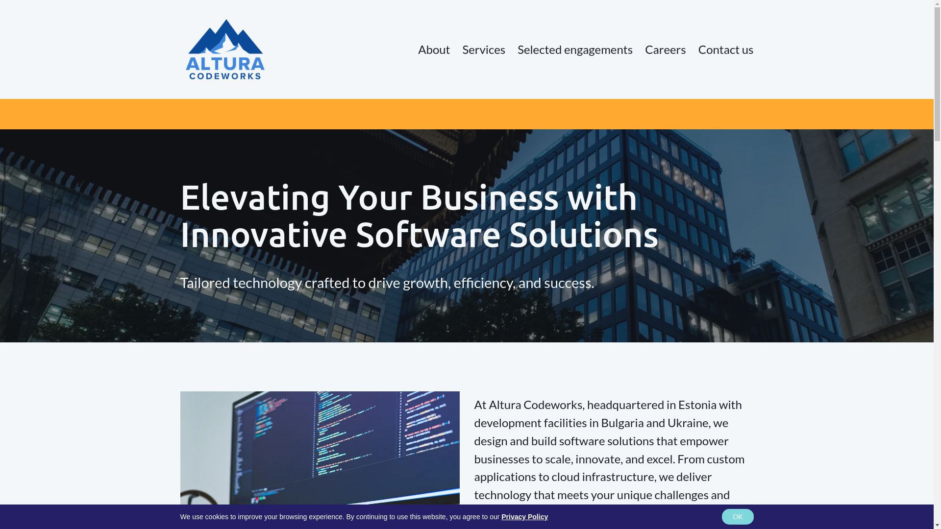 website screenshot of https://alturacodeworks.dev/