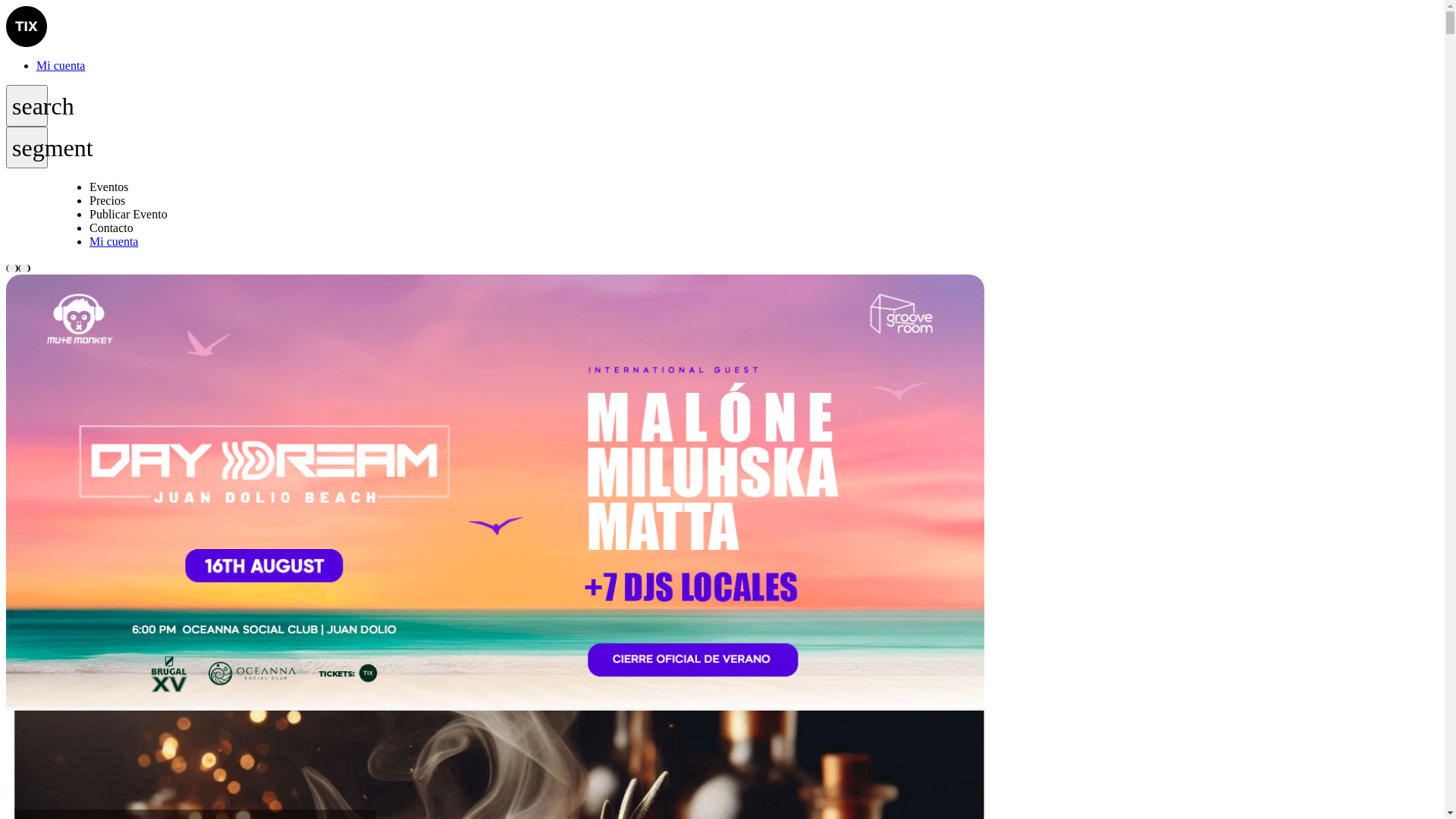 website screenshot of https://www.tix.do/