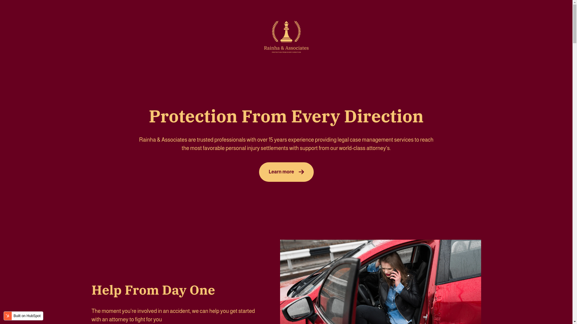 website screenshot of https://rainhaassociates.info/