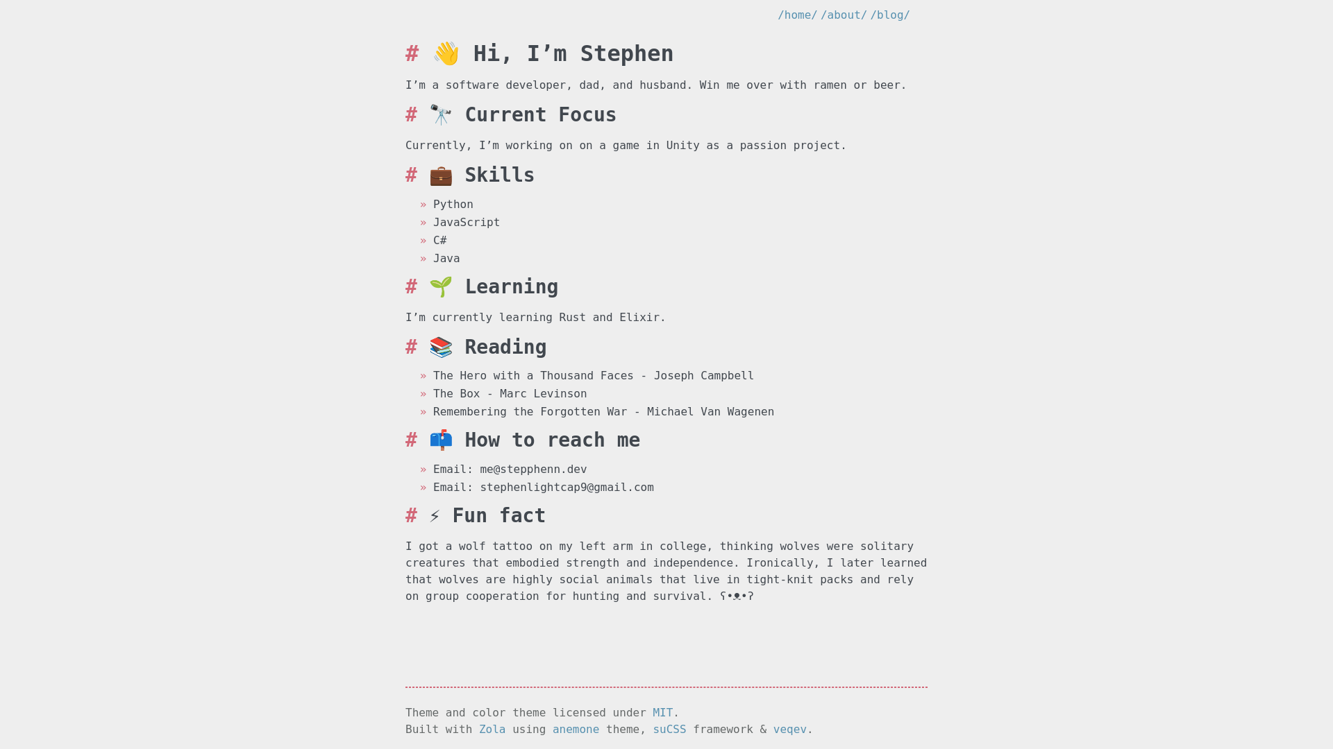 website screenshot of https://stepphenn-dev.pages.dev/