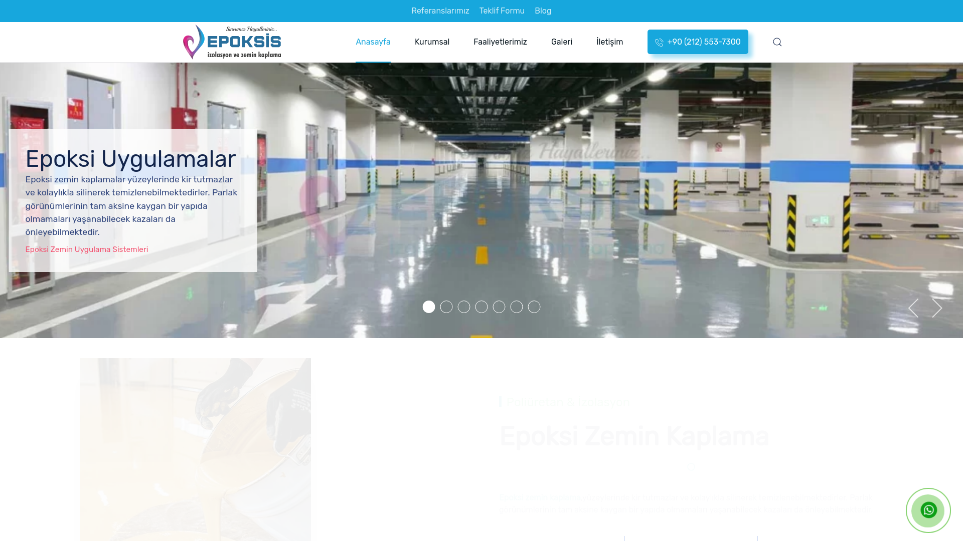 website screenshot of https://www.epoksis.com