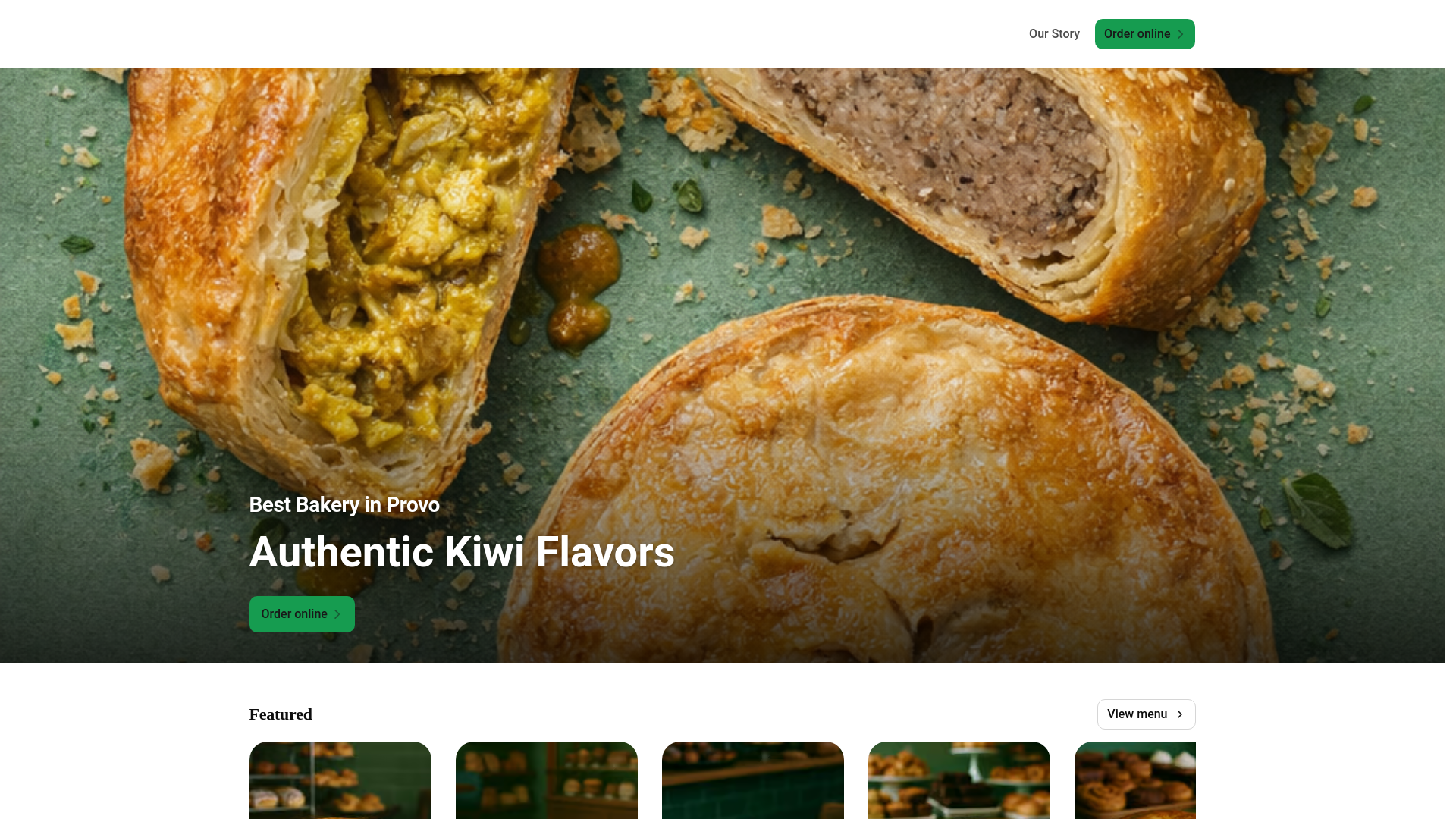 website screenshot of https://kiwitumekebitesbakery.com