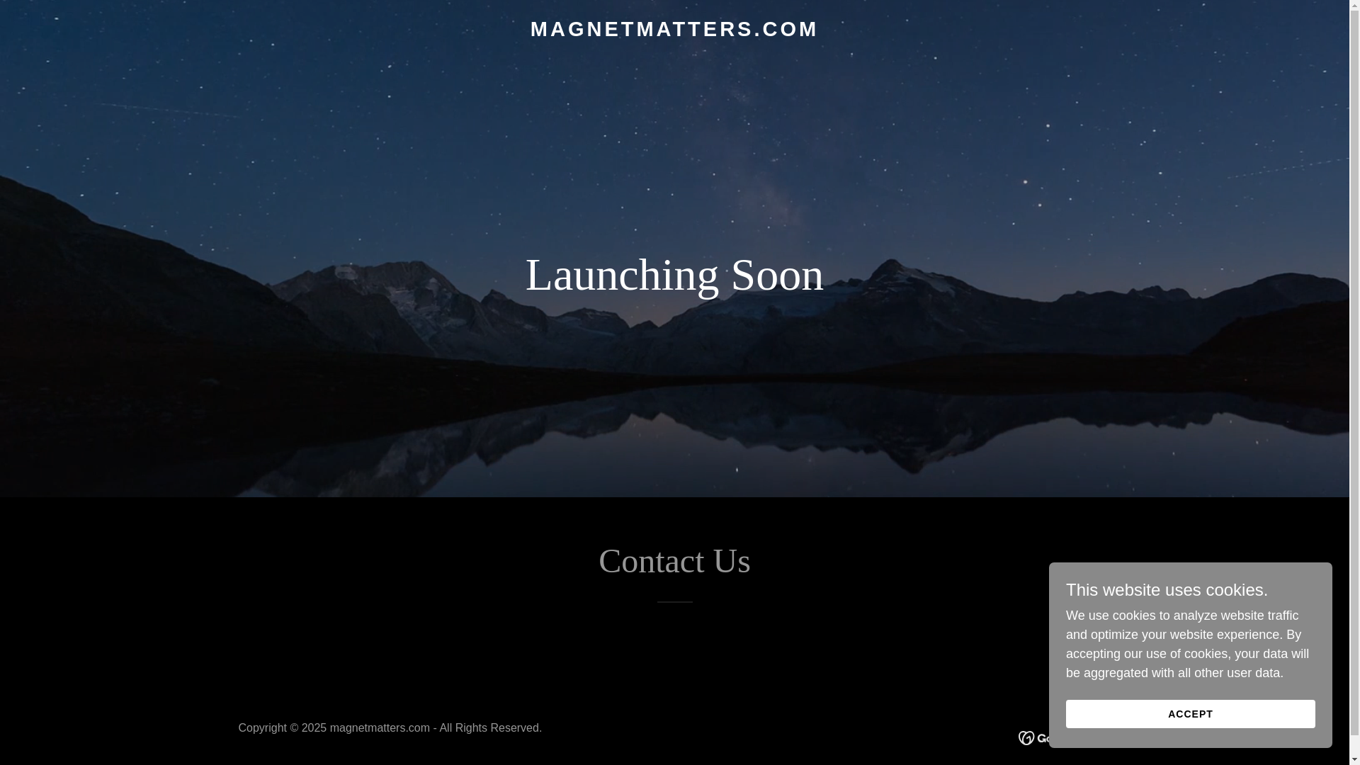 website screenshot of https://magnetmatters.com/