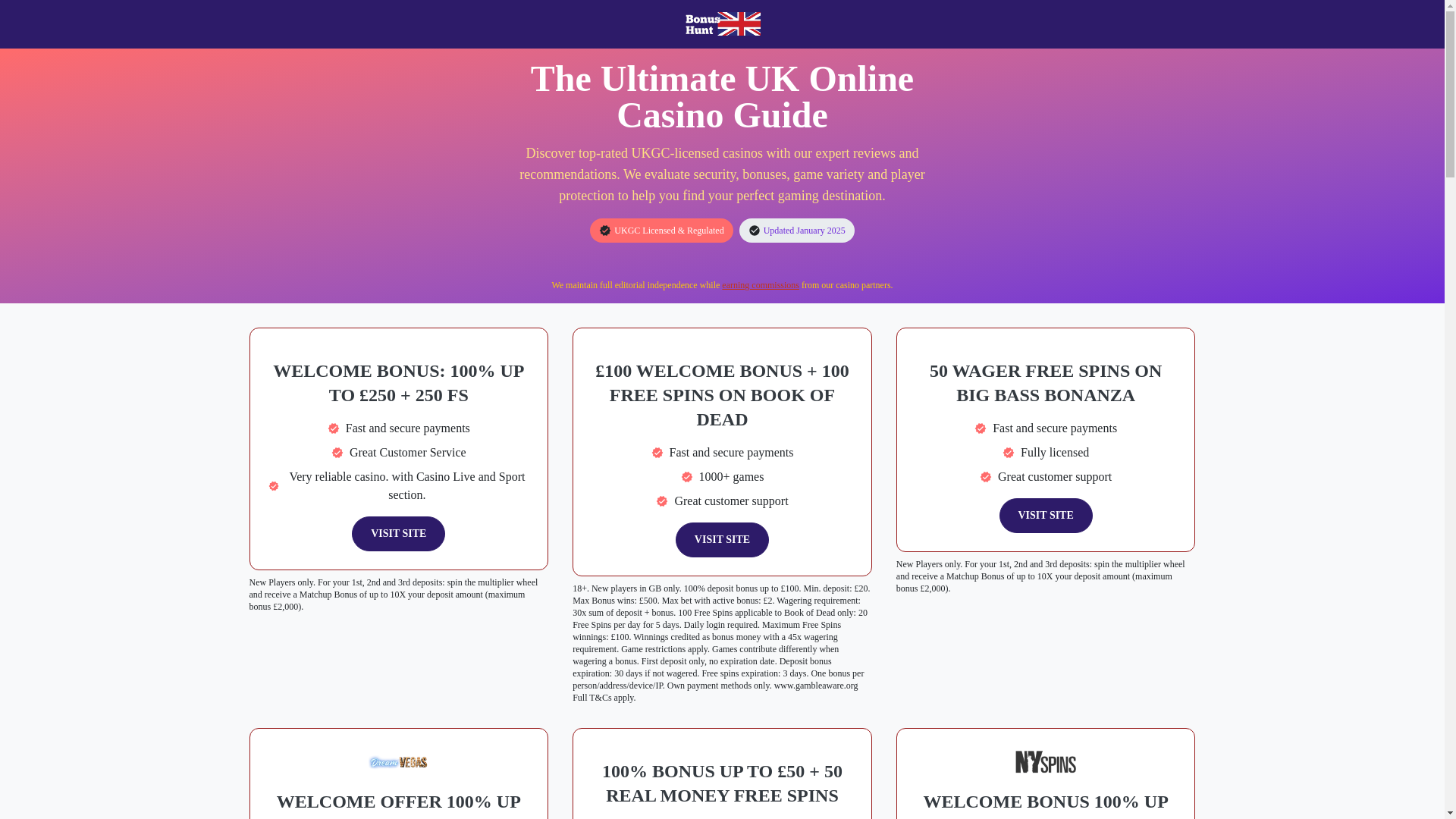 website screenshot of https://bonushuntuk.com/