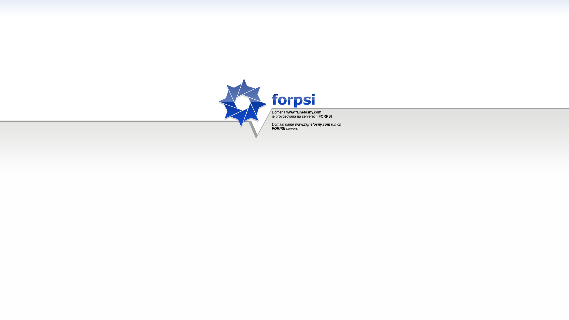 website screenshot of https://fajnefosny.com/
