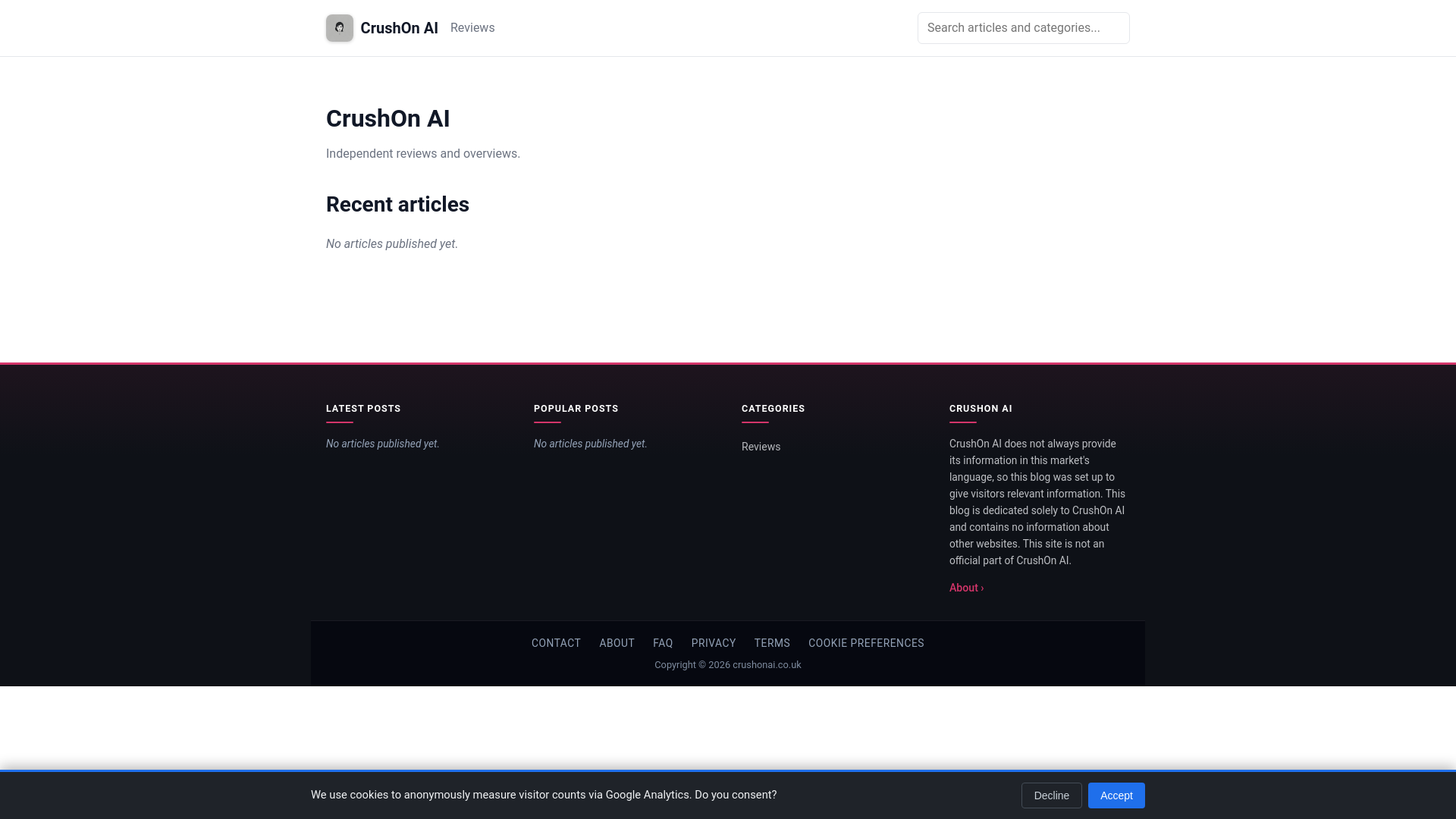 website screenshot of https://crushonai.co.uk/