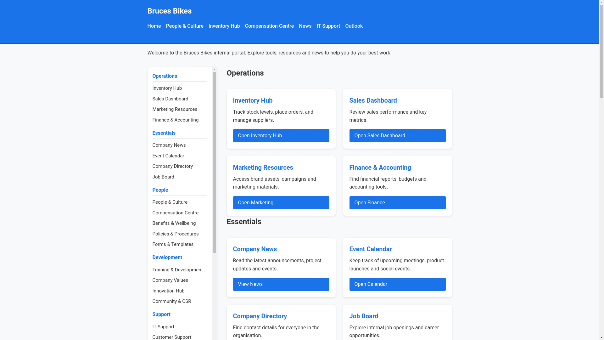 website screenshot of https://brucesbikes.shop/