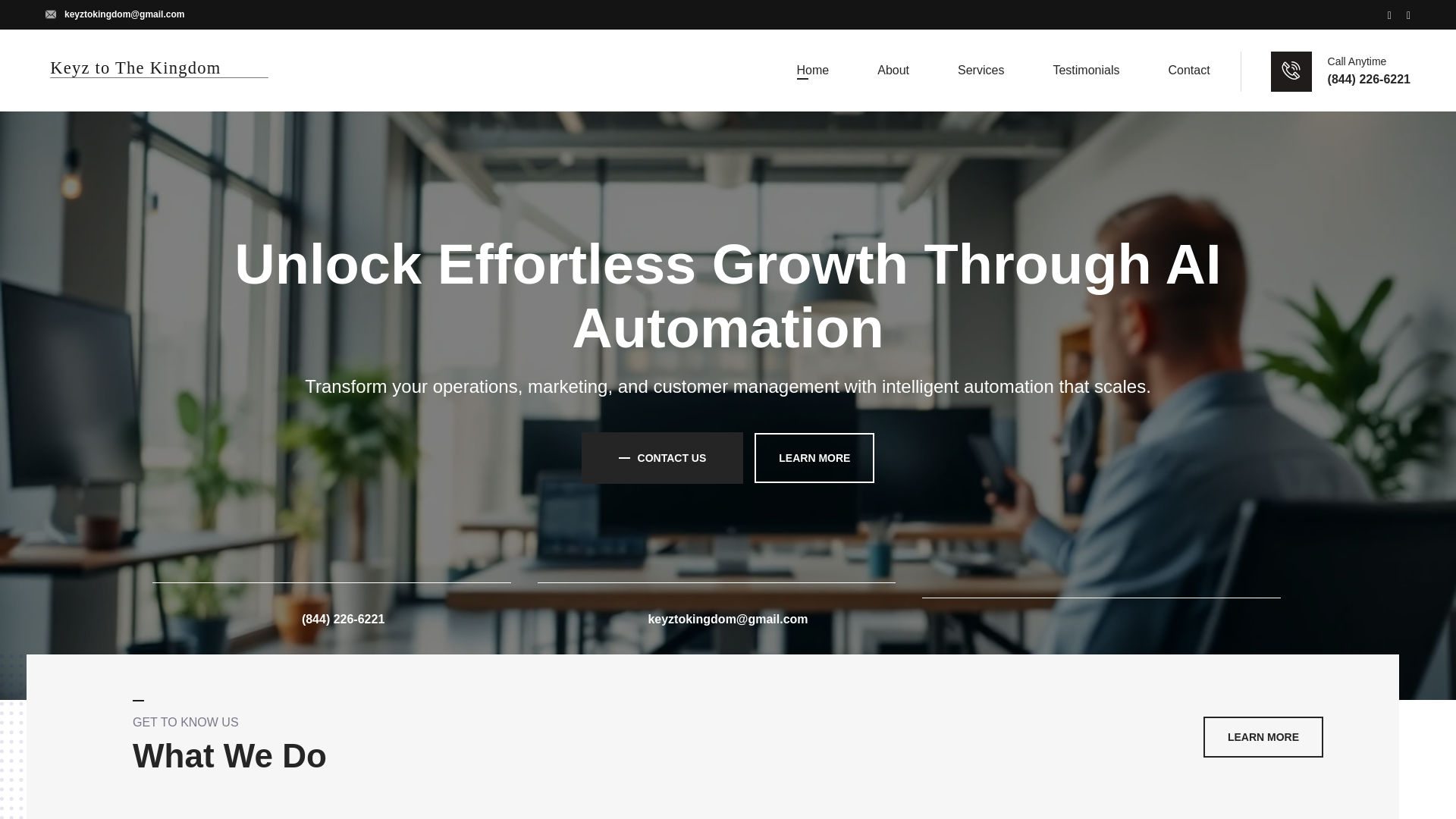 website screenshot of https://automatetoscale.net/