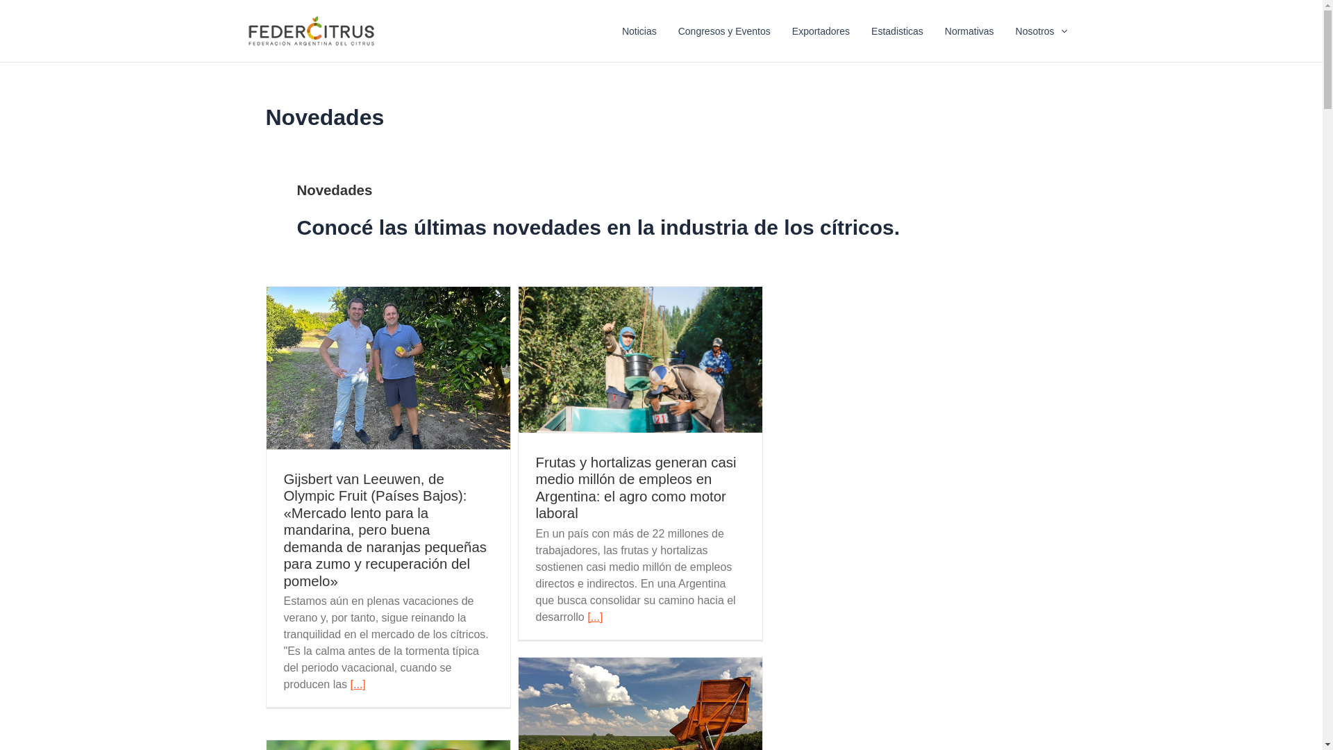 website screenshot of https://www.federcitrus.org/novedades/