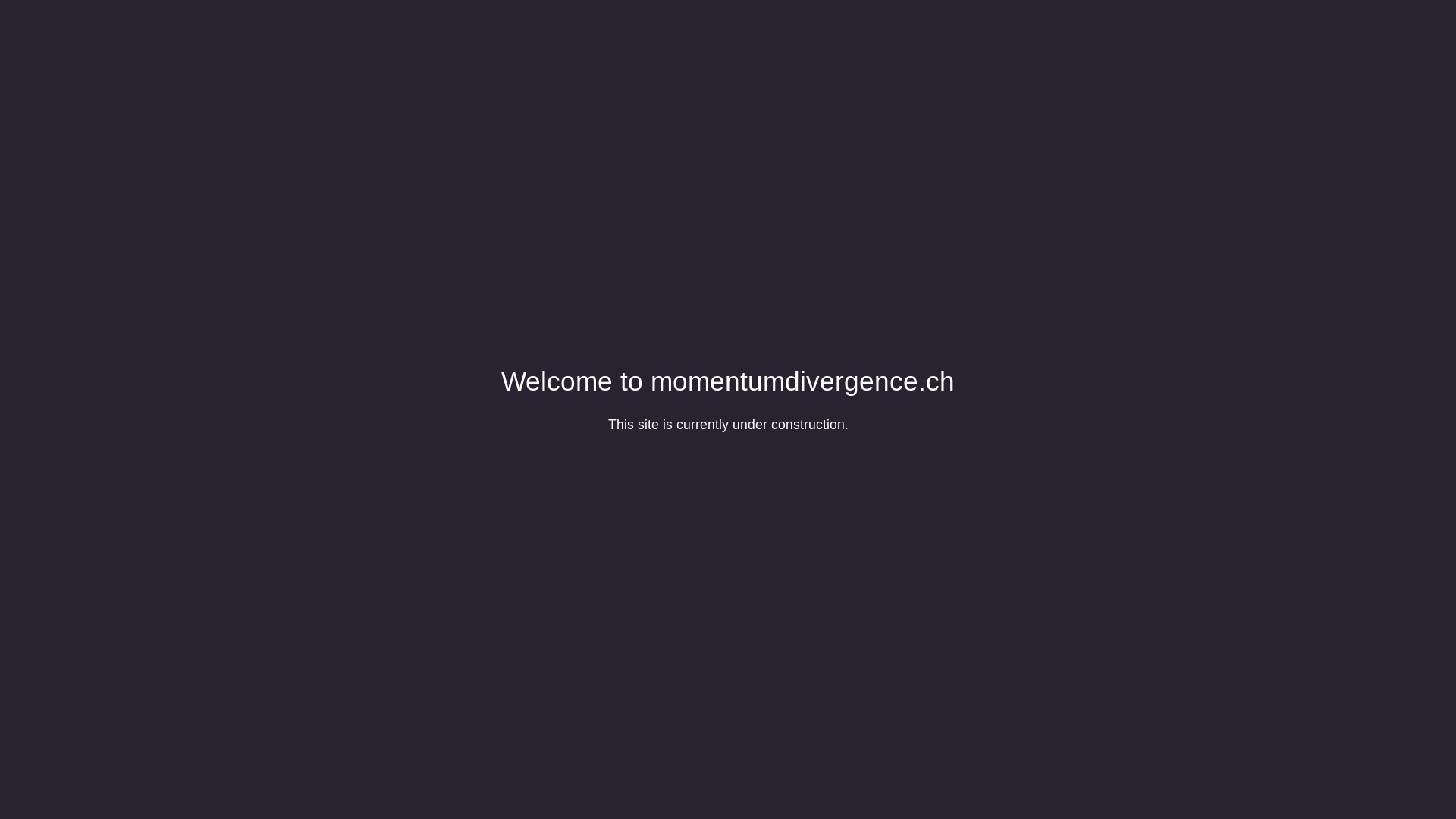 website screenshot of https://momentumdivergence.ch/