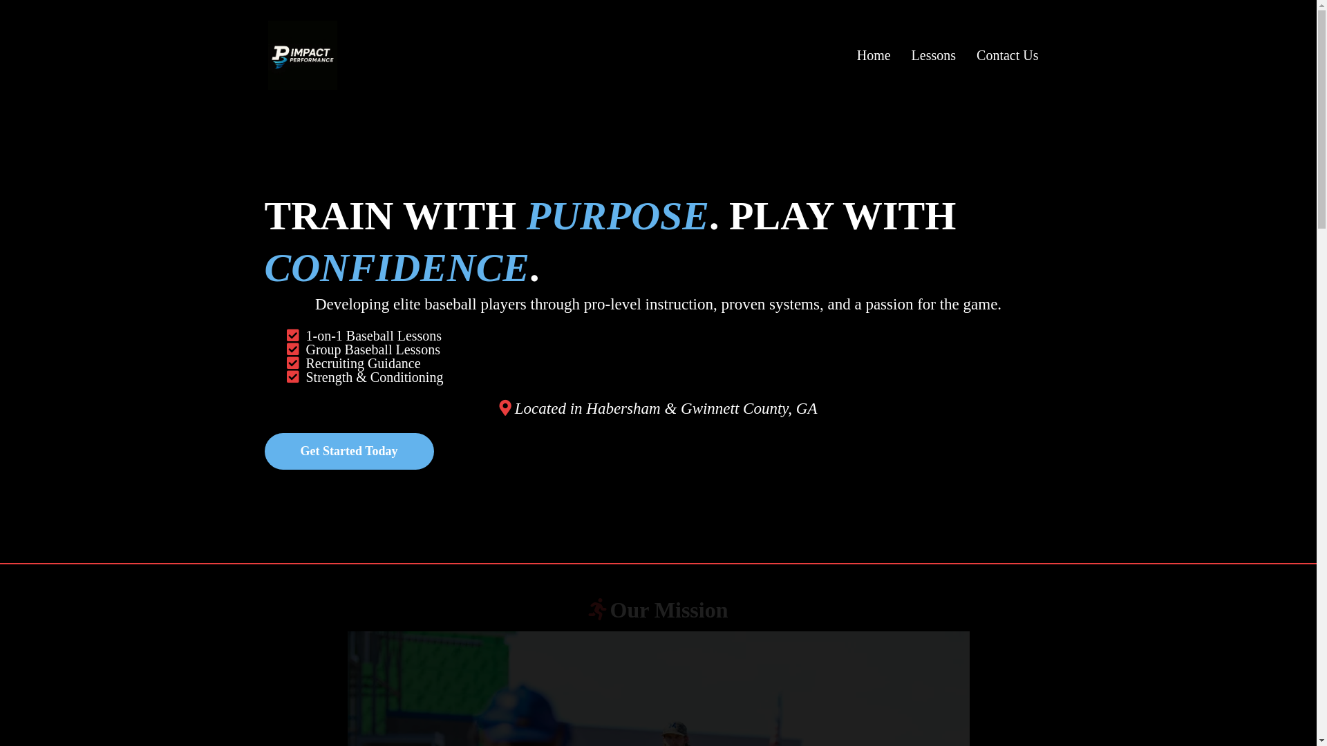website screenshot of https://impactperformancellc.com/