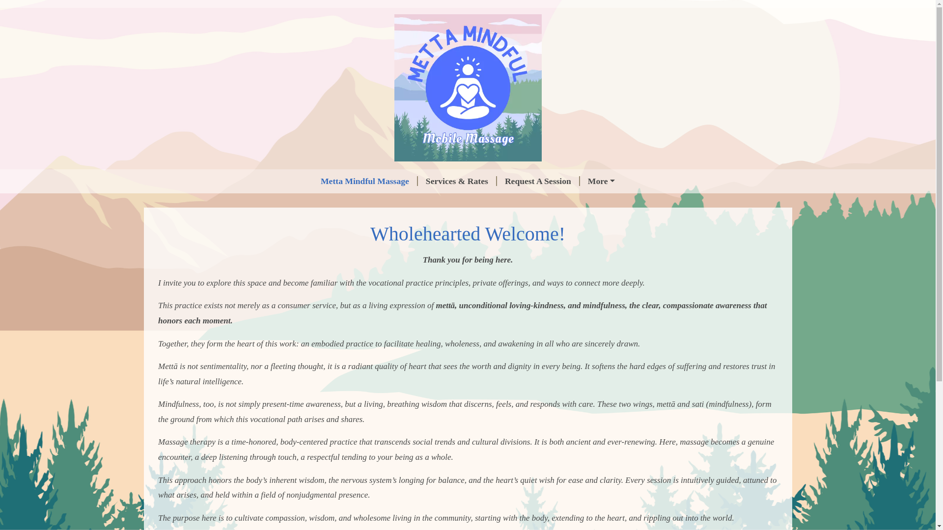 website screenshot of https://mettamindfulmassage.com/